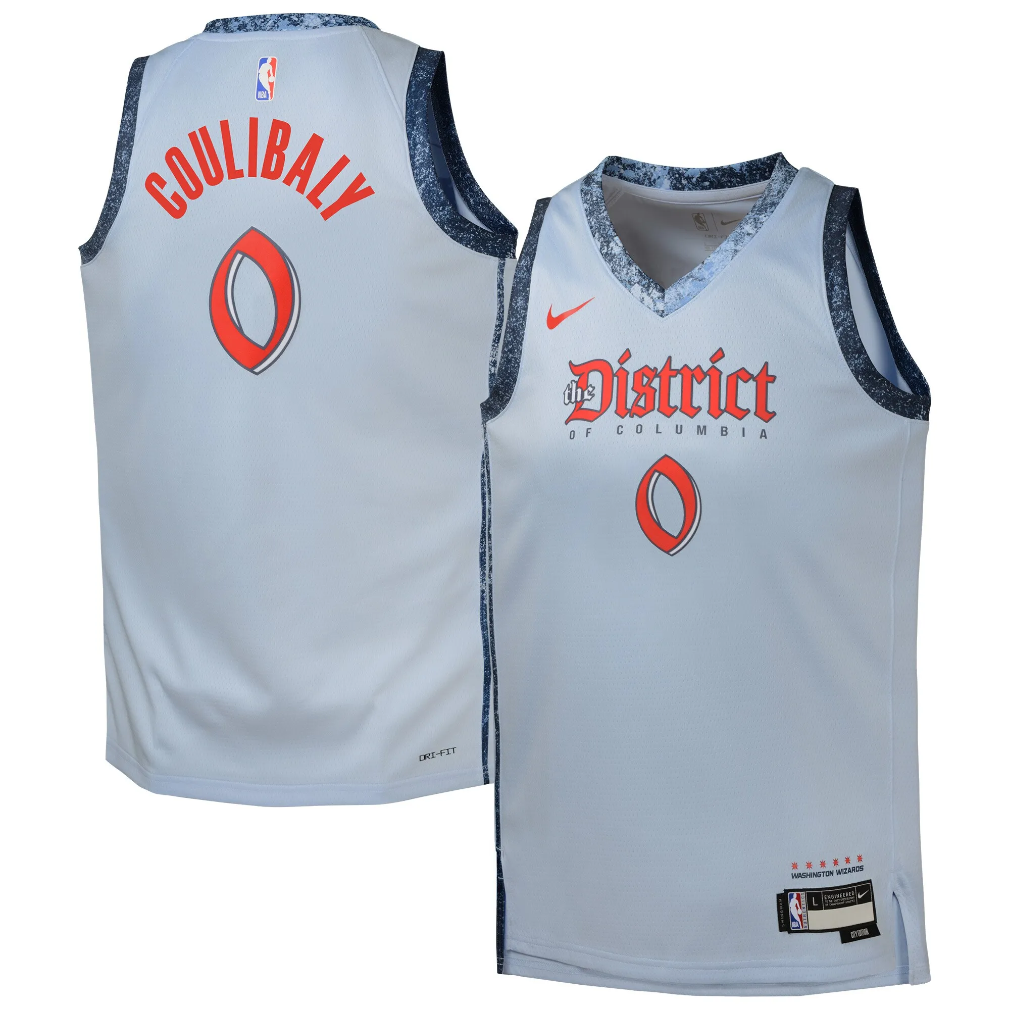 Bilal Coulibaly Washington Wizards Nike Youth 2024-25 Swingman Player Jersey - City Edition - Light Blue