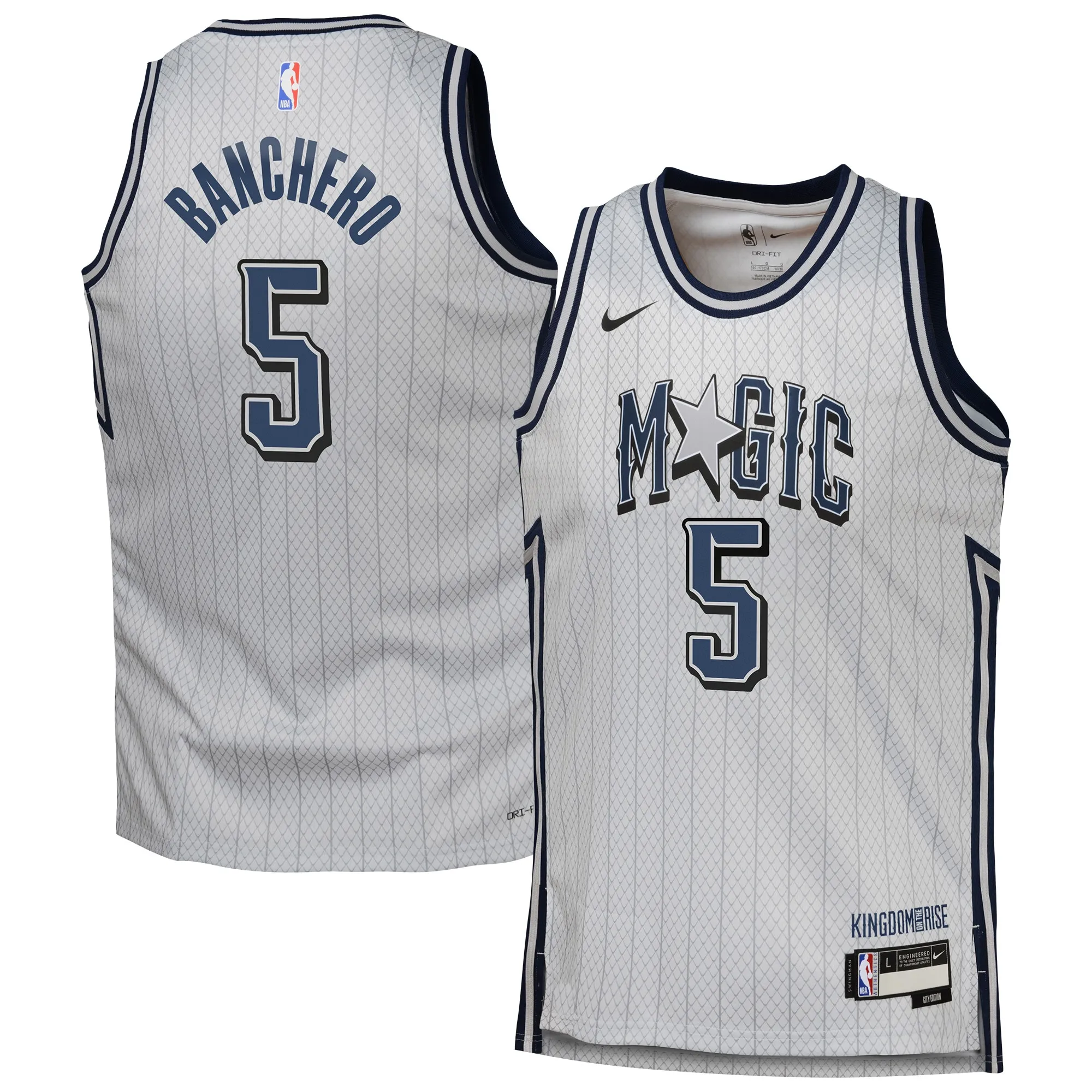Paolo Banchero Orlando Magic Nike Youth 2024-25 Swingman Player Jersey - City Edition - Silver