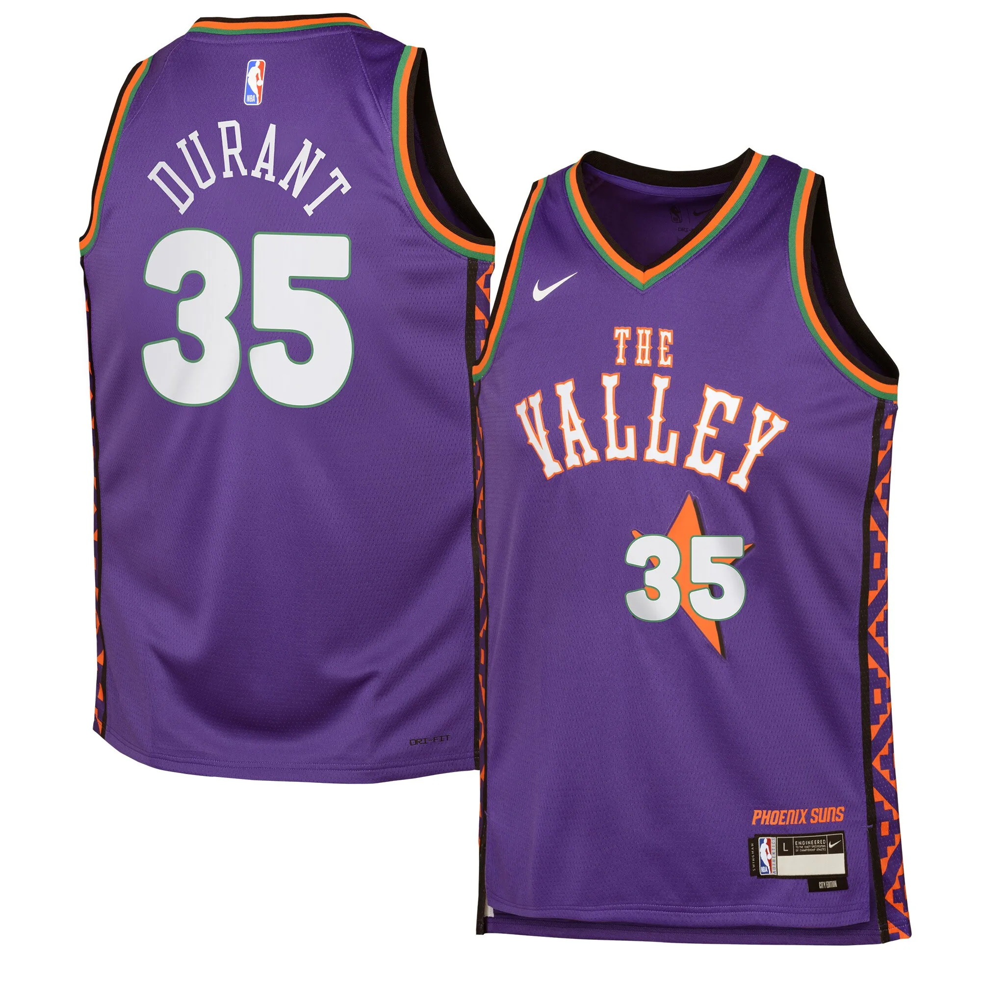 Kevin Durant Phoenix Suns Nike Youth 2024-25 Swingman Player Jersey - City Edition - Purple