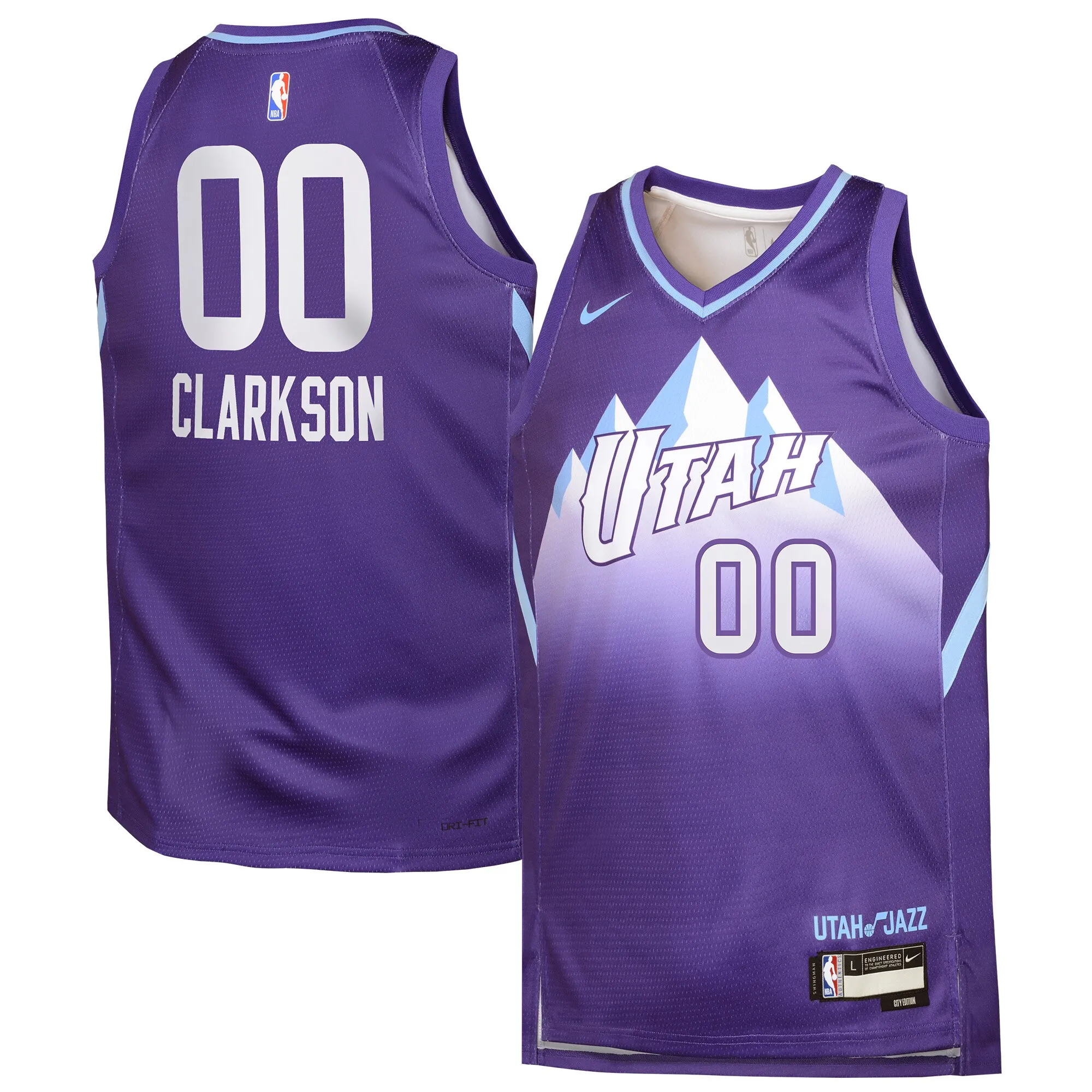 Jordan Clarkson Utah Jazz Nike Youth 2024-25 Swingman Player Jersey - City Edition - Purple