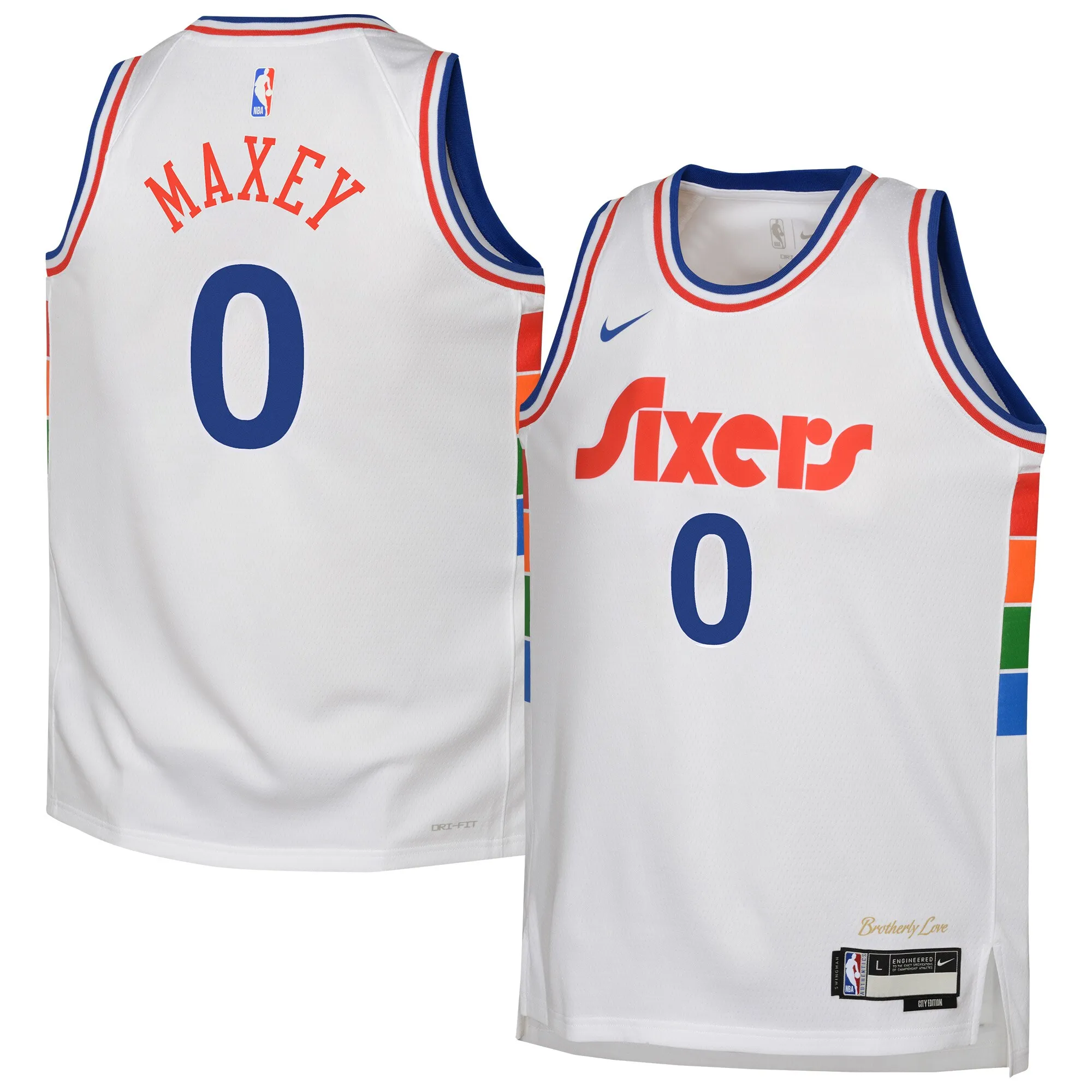 Tyrese Maxey Philadelphia 76ers Nike Youth 2024-25 Swingman Player Jersey - City Edition - White