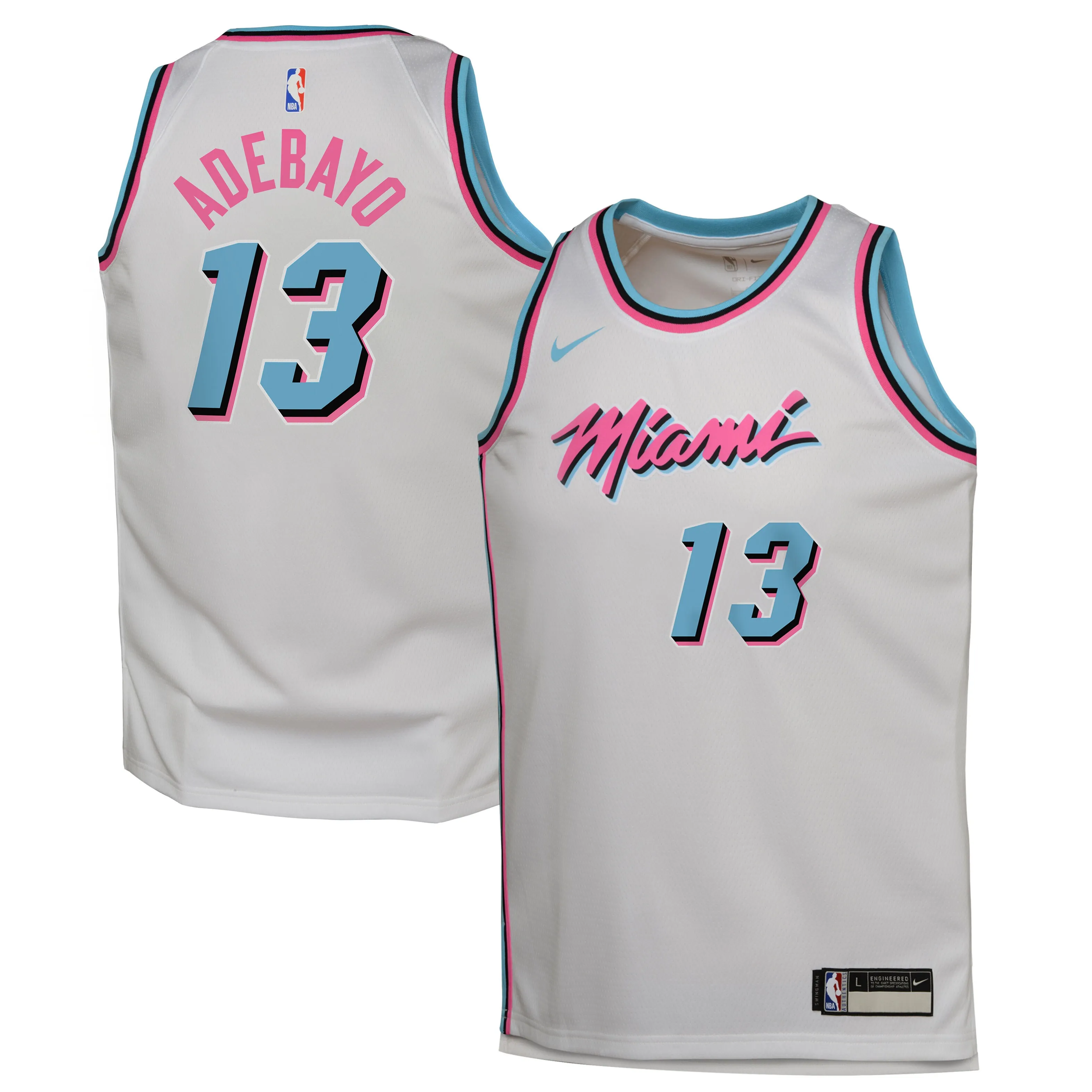 Bam Adebayo Miami Heat Nike Youth 2024-25 Swingman Player Jersey - City Edition - White