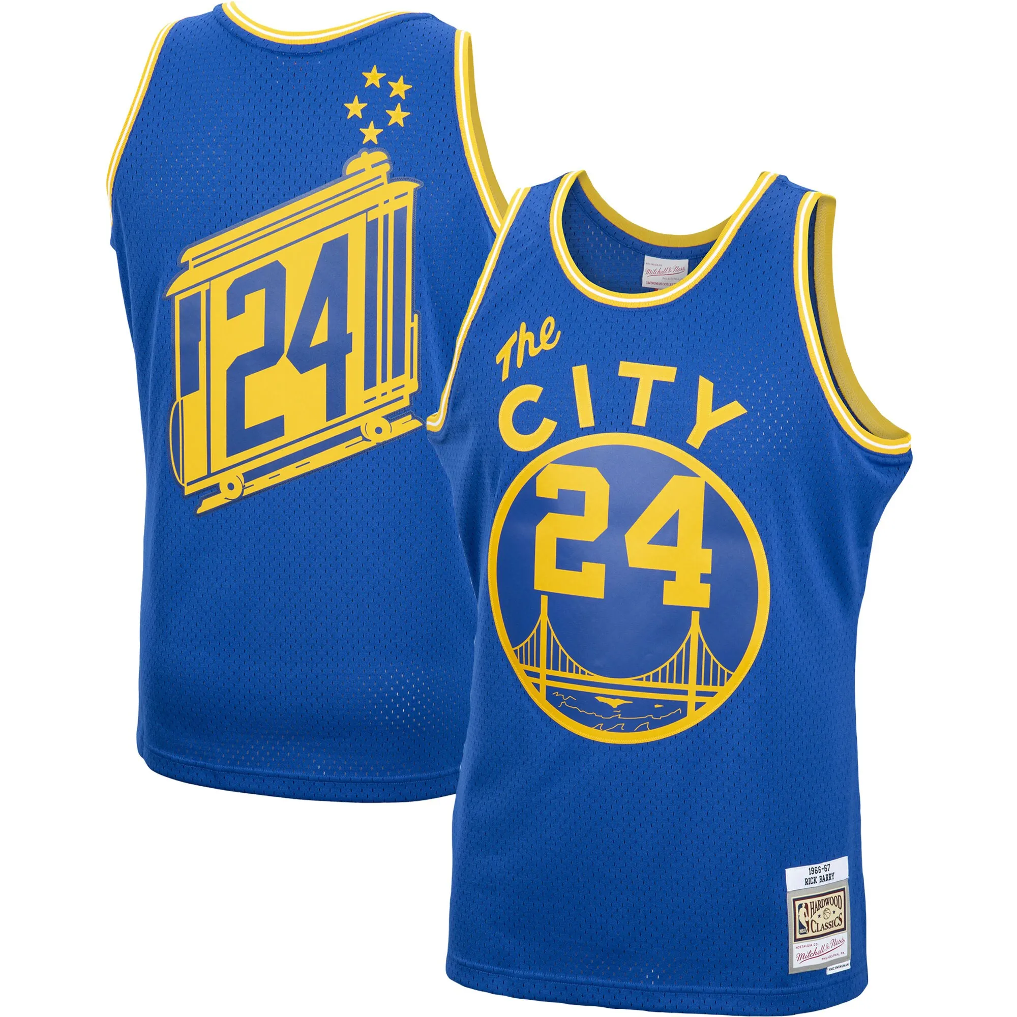 Rick Barry Golden State Warriors Mitchell & Ness 1966-67 Hardwood Classics Swingman Jersey - Royal
