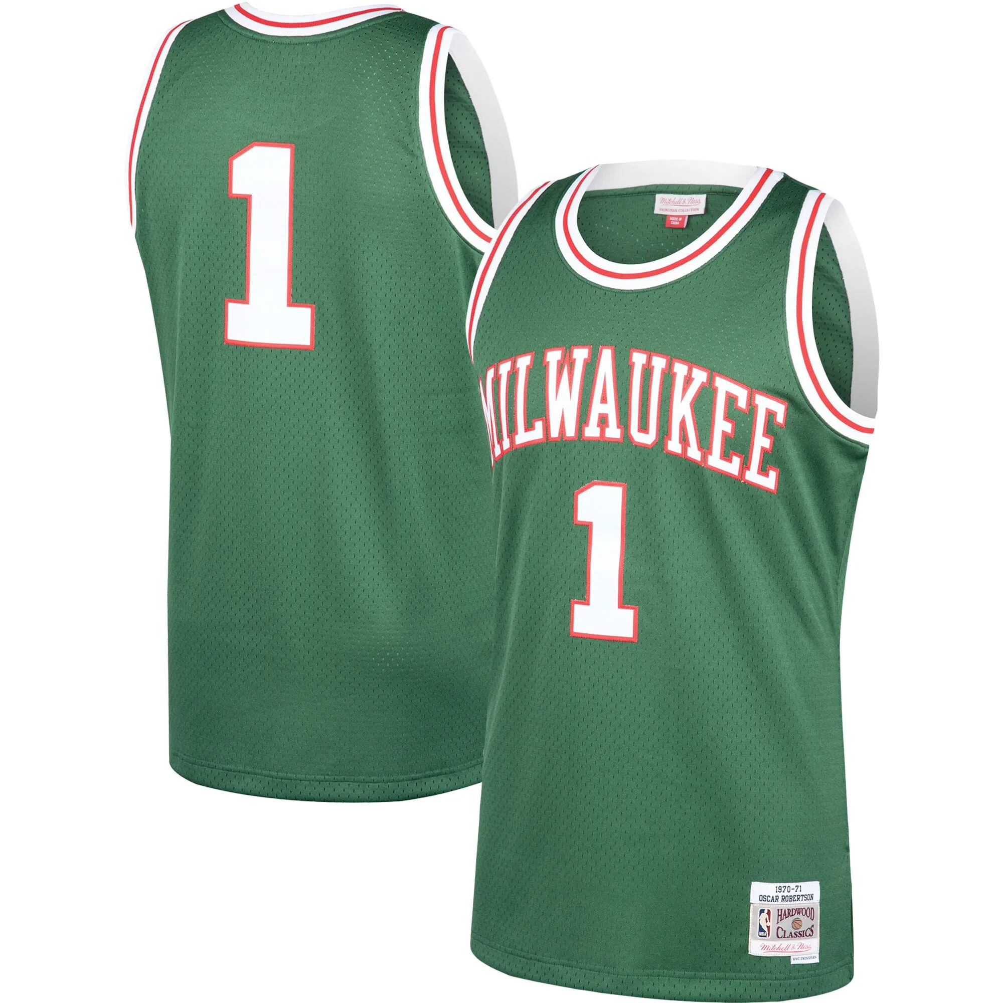 Oscar Robertson Milwaukee Bucks Mitchell & Ness 1970-71 Hardwood Classics Swingman Jersey - Green