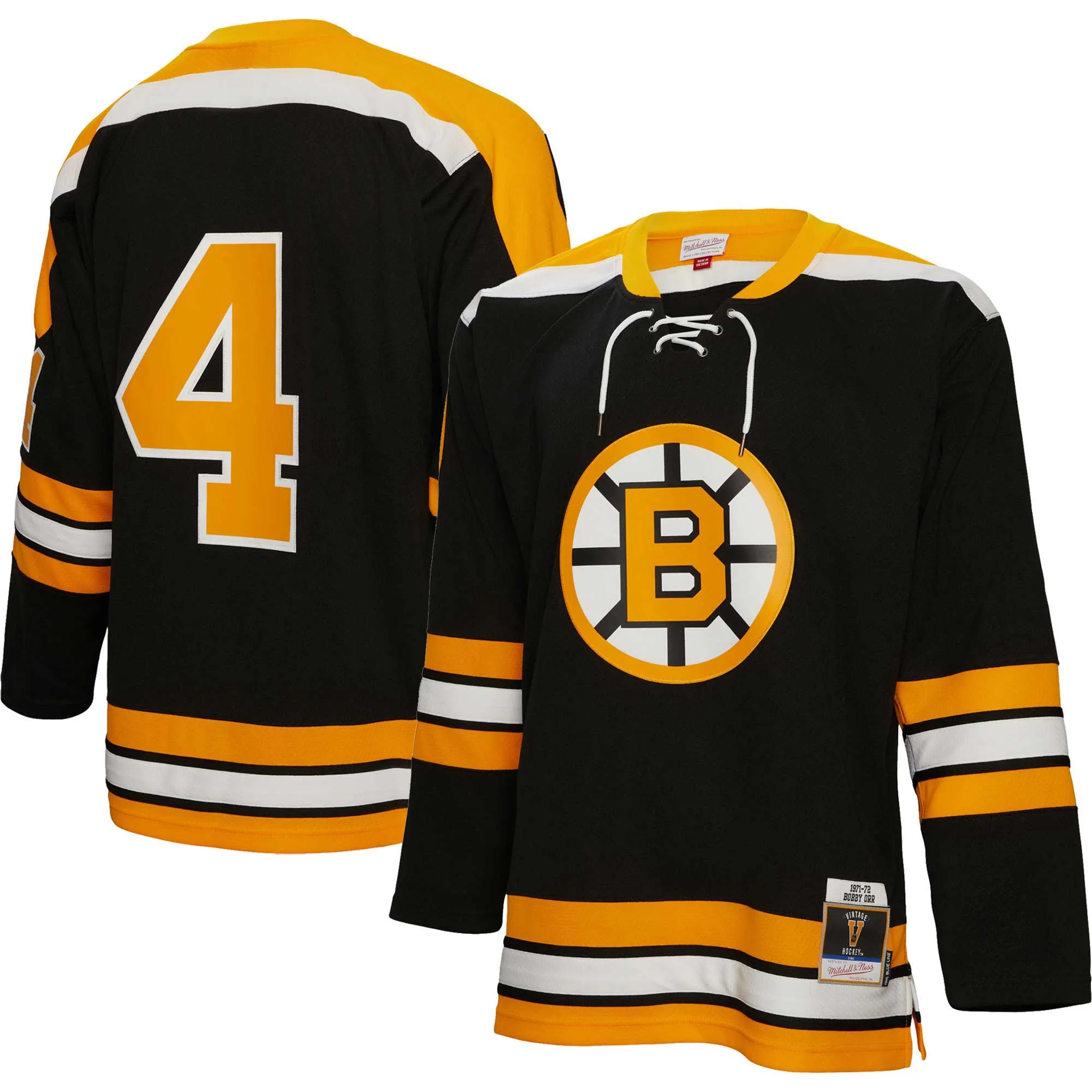 Bobby Orr Boston Bruins Mitchell & Ness  1971-72 Blue Line Player Jersey - Black