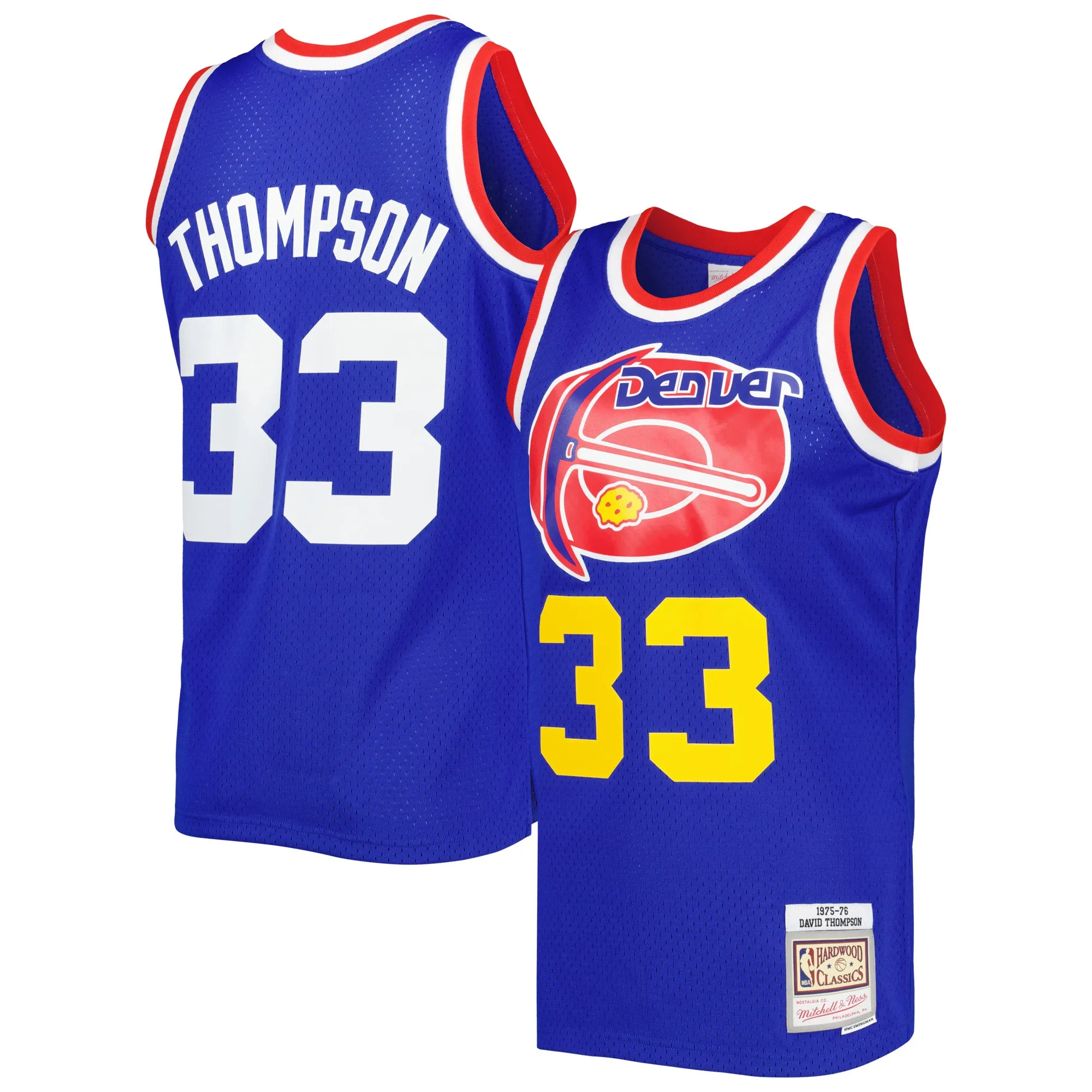 David Thompson Denver Nuggets Mitchell & Ness Hardwood Classics 1975-76 Swingman Jersey - Royal