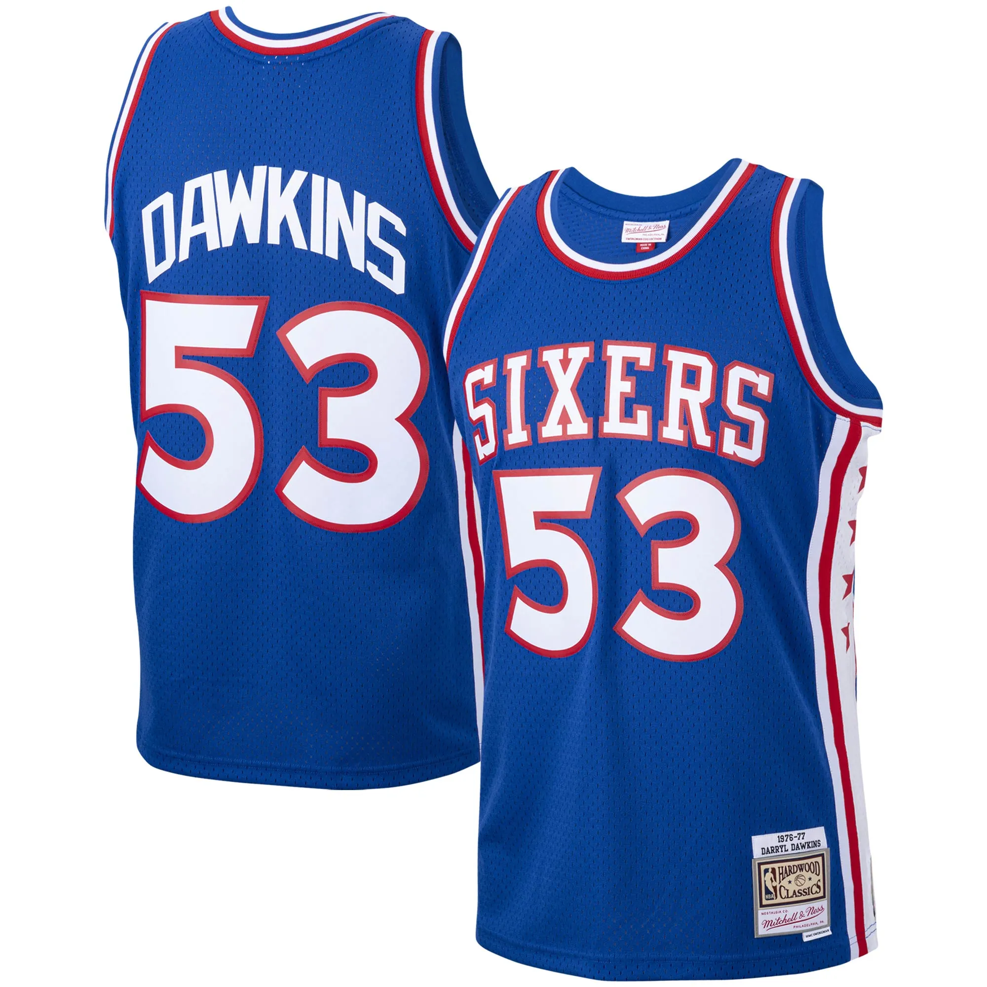 Darryl Dawkins Philadelphia 76ers Mitchell & Ness 1976-77 Hardwood Classics Swingman Jersey - Royal