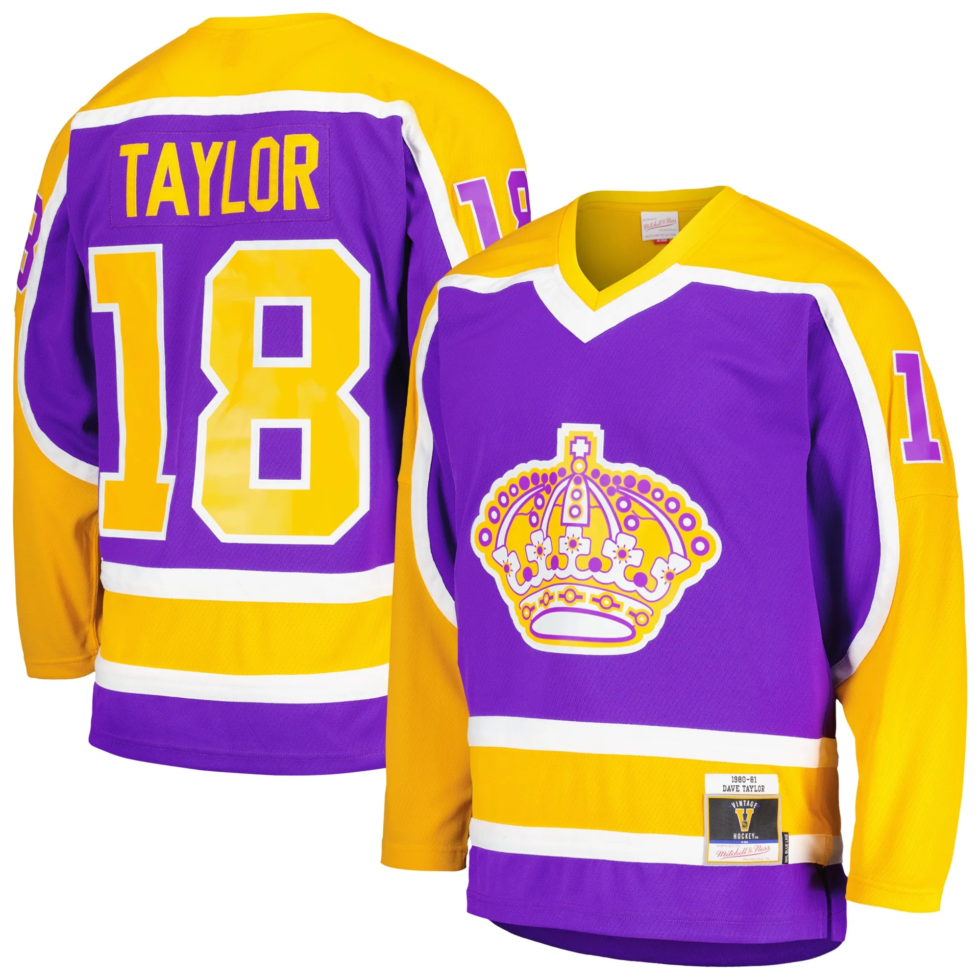 Dave Taylor Los Angeles Kings Mitchell & Ness  1980-81 Blue Line Player Jersey - Purple