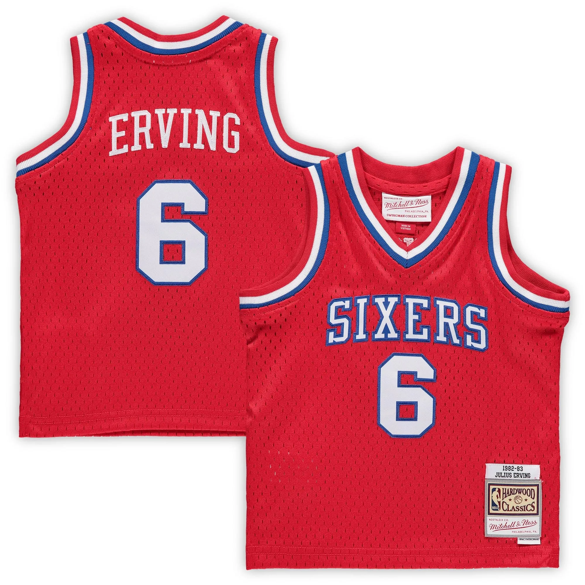 Julius Erving Philadelphia 76ers Mitchell & Ness Infant 1982-83 Hardwood Classics Retired Player Jersey - Red
