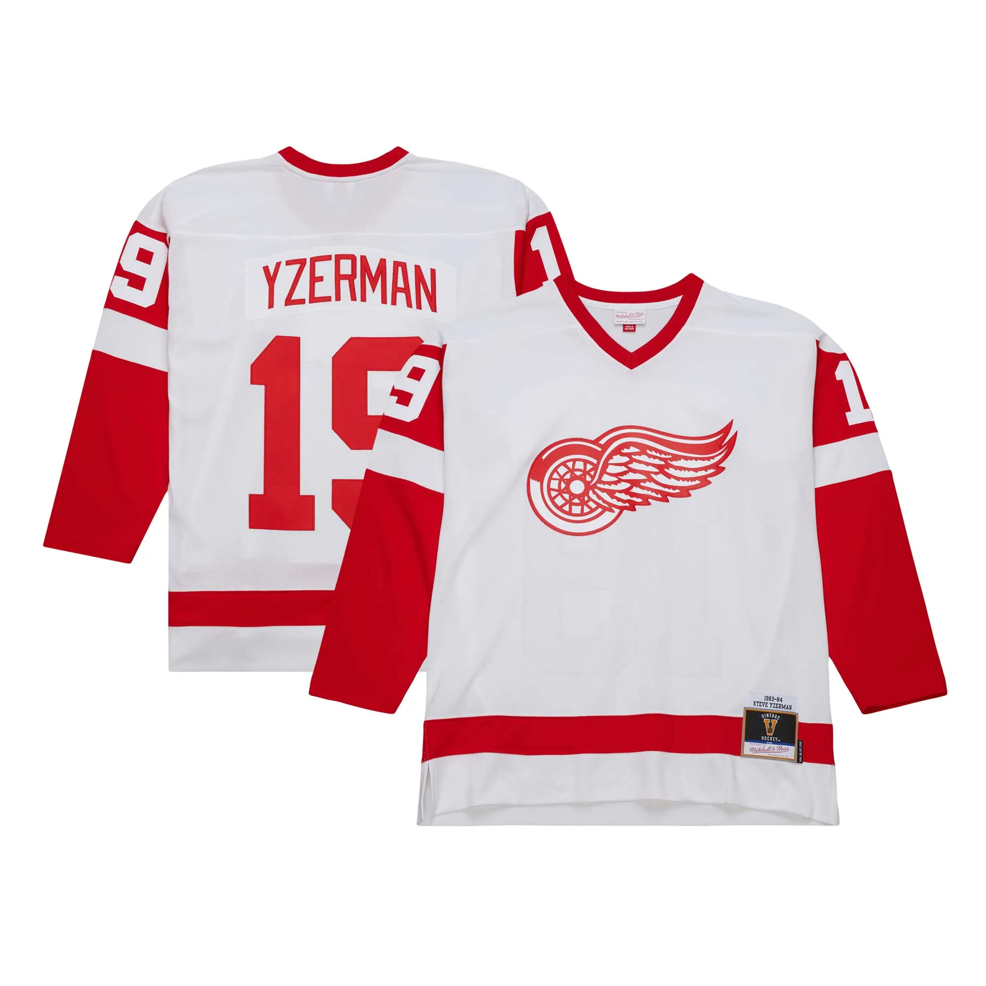 Steve Yzerman Detroit Red Wings Mitchell & Ness  1983-84 Blue Line Player Jersey - White