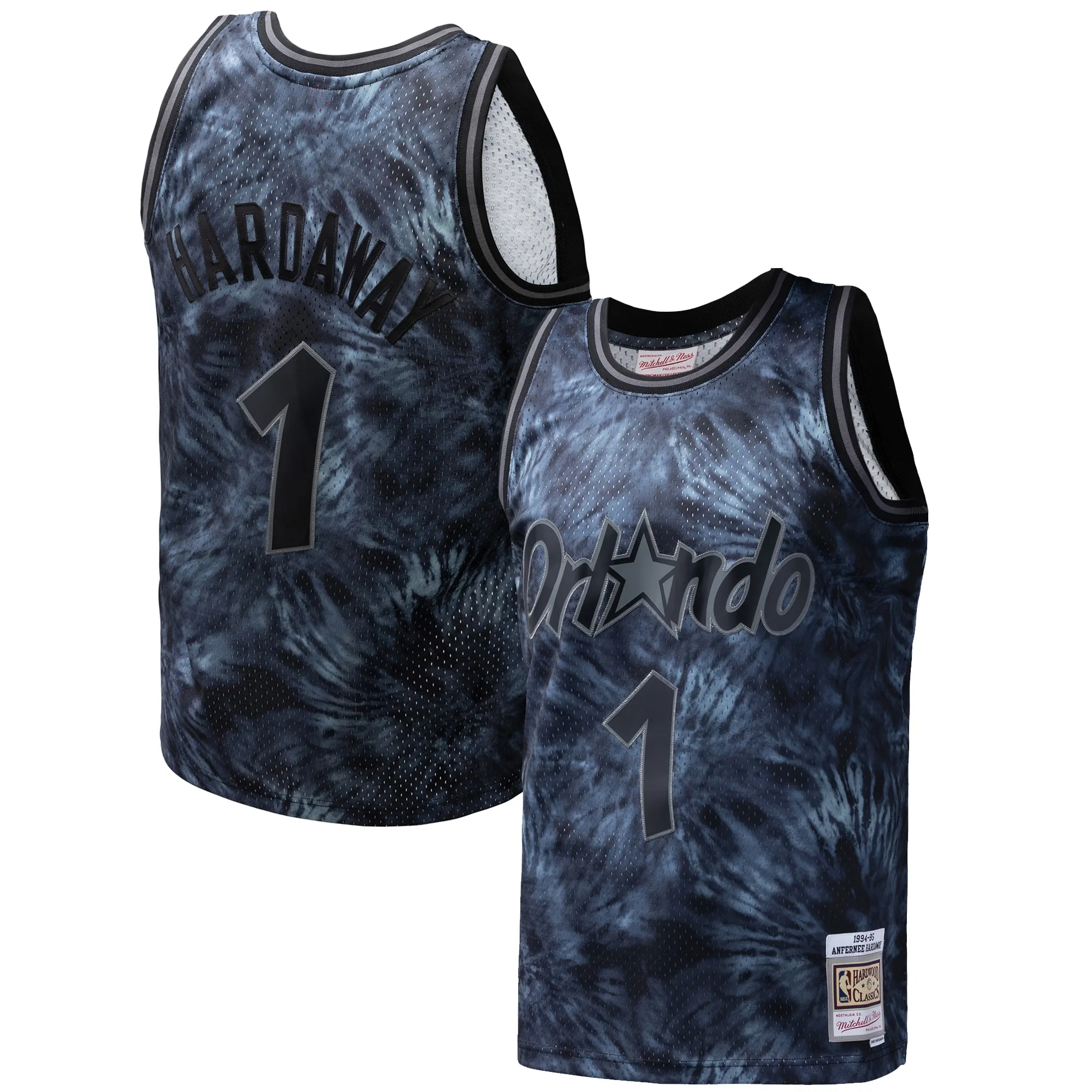 Penny Hardaway Orlando Magic Mitchell & Ness Hardwood Classics 1984-85 Tie-Dye Swingman Jersey - Black