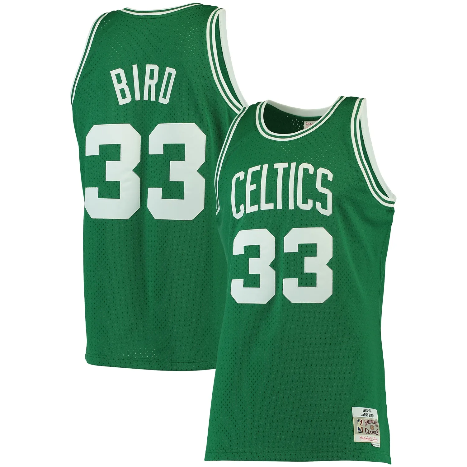 Larry Bird Boston Celtics Mitchell & Ness 1985-86 Big & Tall Hardwood Classics Swingman Jersey - Kelly Green