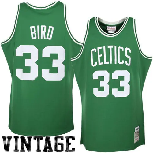 Larry Bird Boston Celtics Mitchell & Ness 1985-86 Hardwood Classics Authentic Jersey - Kelly Green