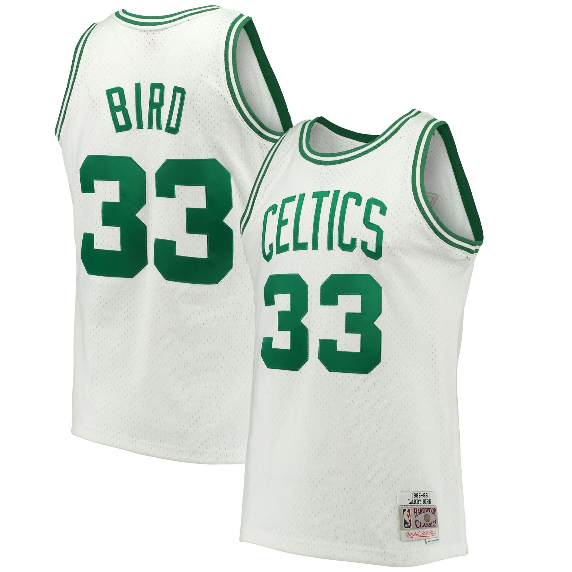 Larry Bird Boston Celtics Mitchell & Ness Hardwood Classics 1985-86 Swingman Jersey - White