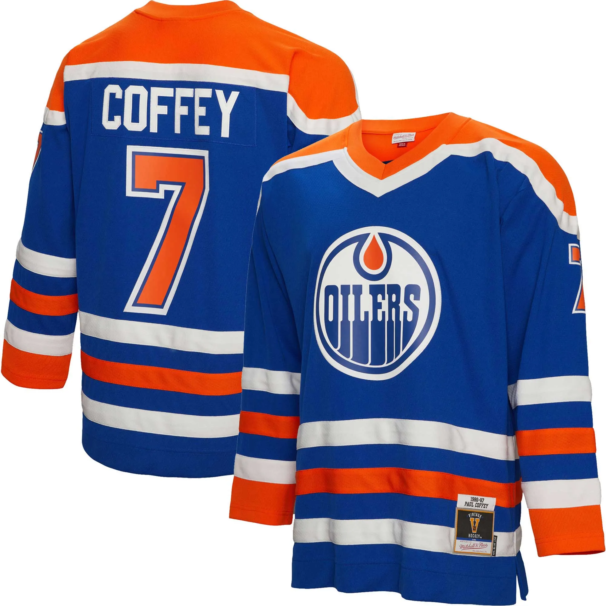 Paul Coffey Edmonton Oilers Mitchell & Ness  1986-87 Blue Line Player Jersey - Royal