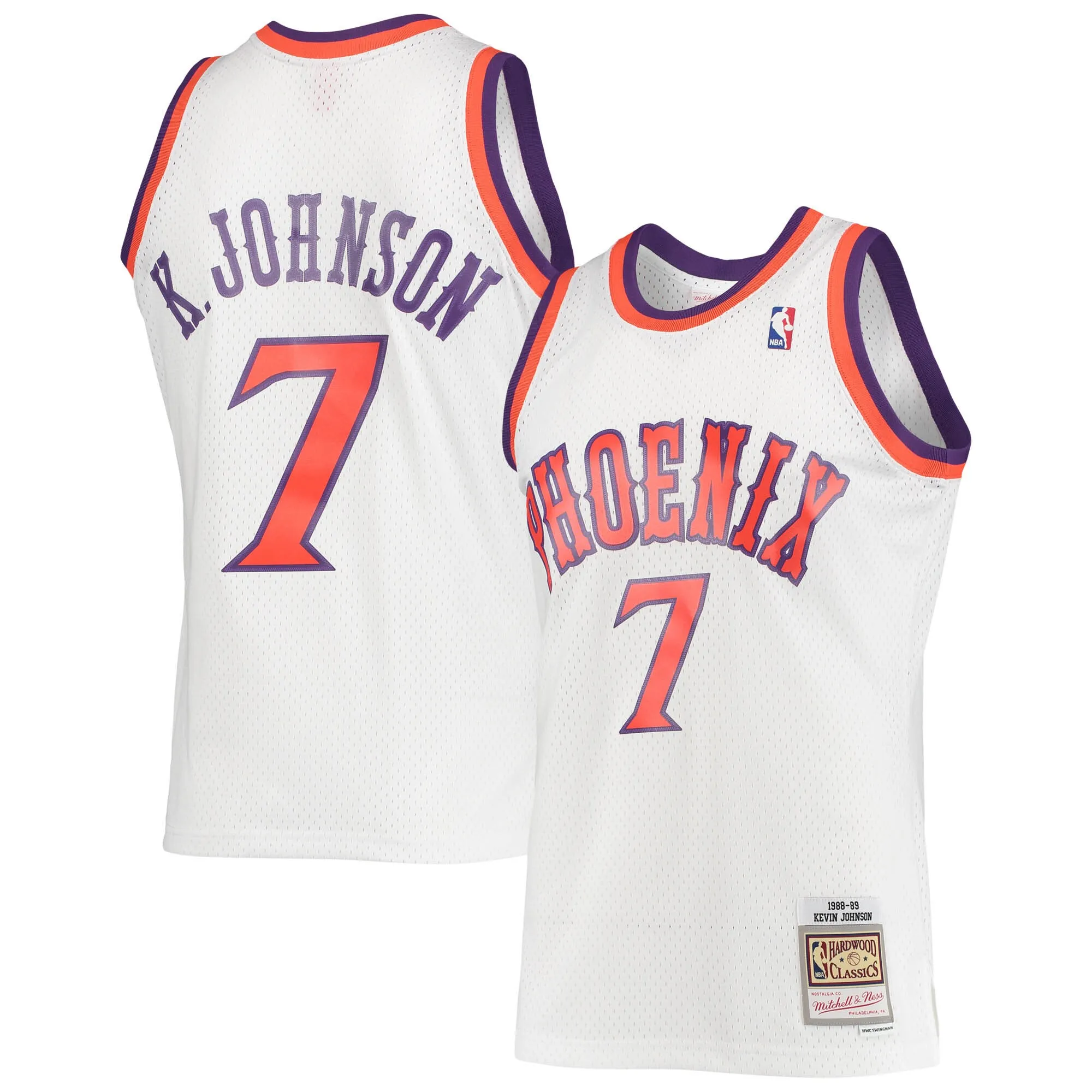 Kevin Johnson Phoenix Suns Mitchell & Ness 1988-89 Hardwood Classics Swingman Jersey - White