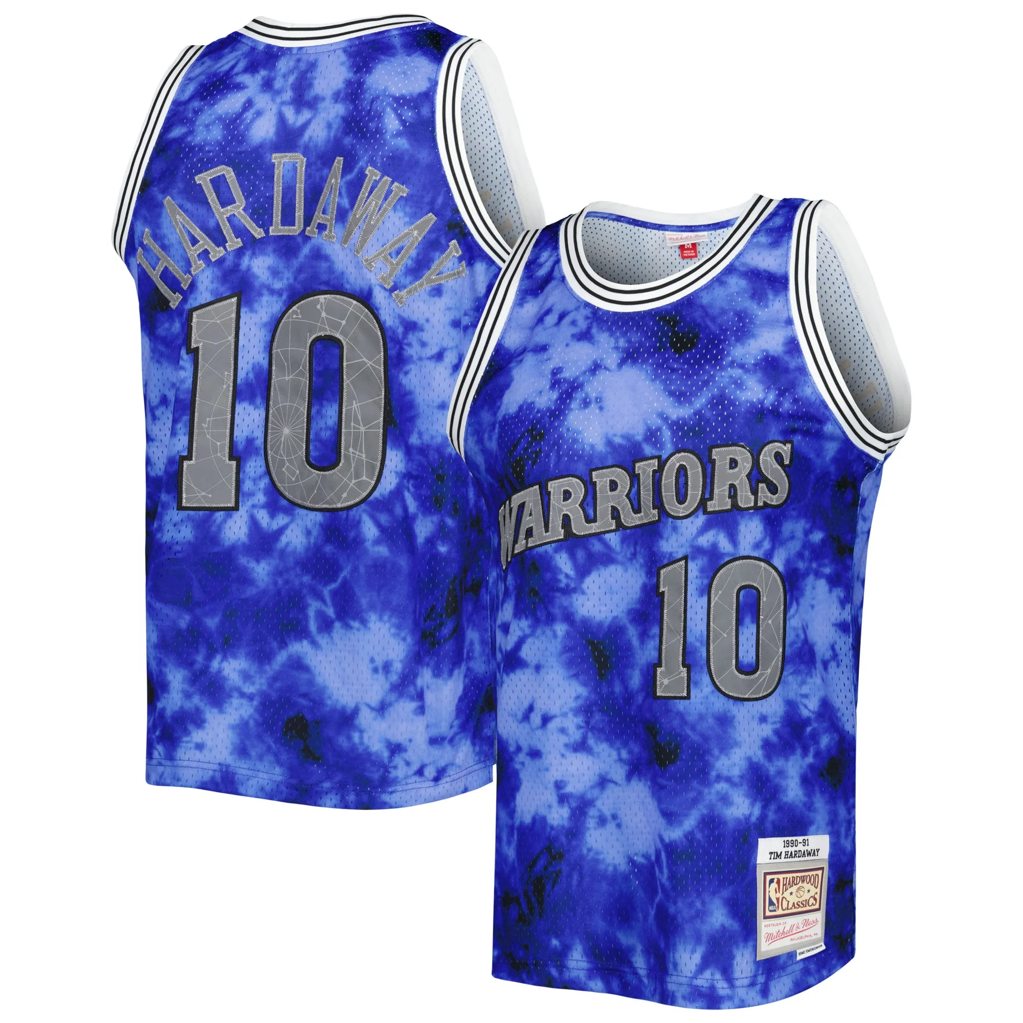 Tim Hardaway Golden State Warriors Mitchell & Ness 1990-91 Galaxy Swingman Jersey - Blue