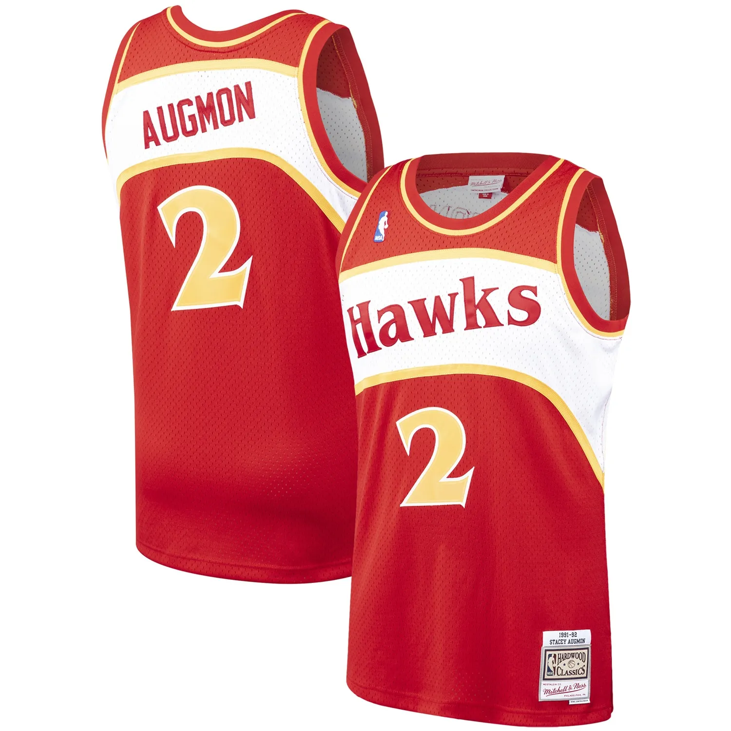Stacey Augmon Atlanta Hawks Mitchell & Ness 1991-92 Hardwood Classics Swingman Jersey - Red
