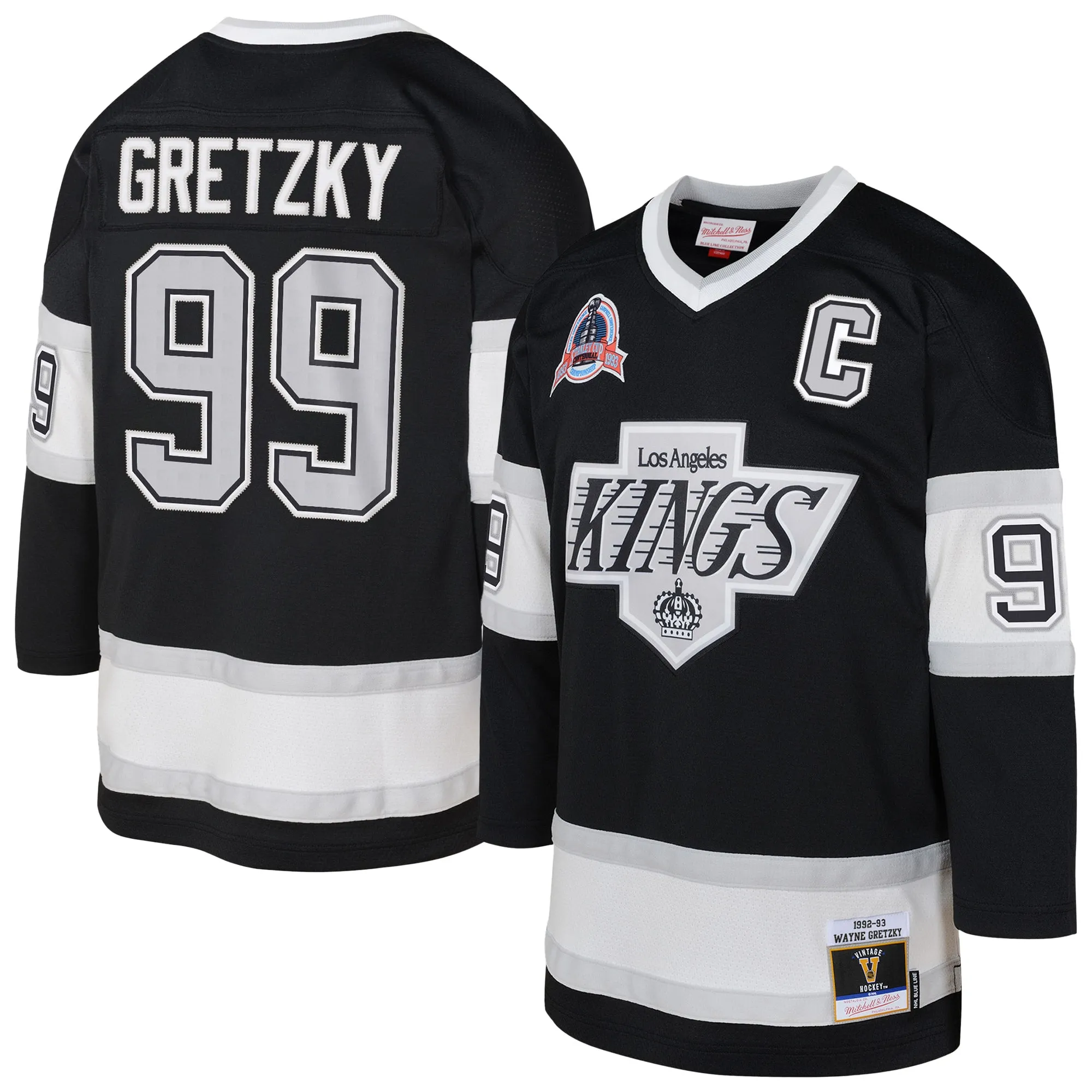 Wayne Gretzky Los Angeles Kings Mitchell & Ness Toddler 1992-93 Blue Line 2.0 Player Jersey - Black