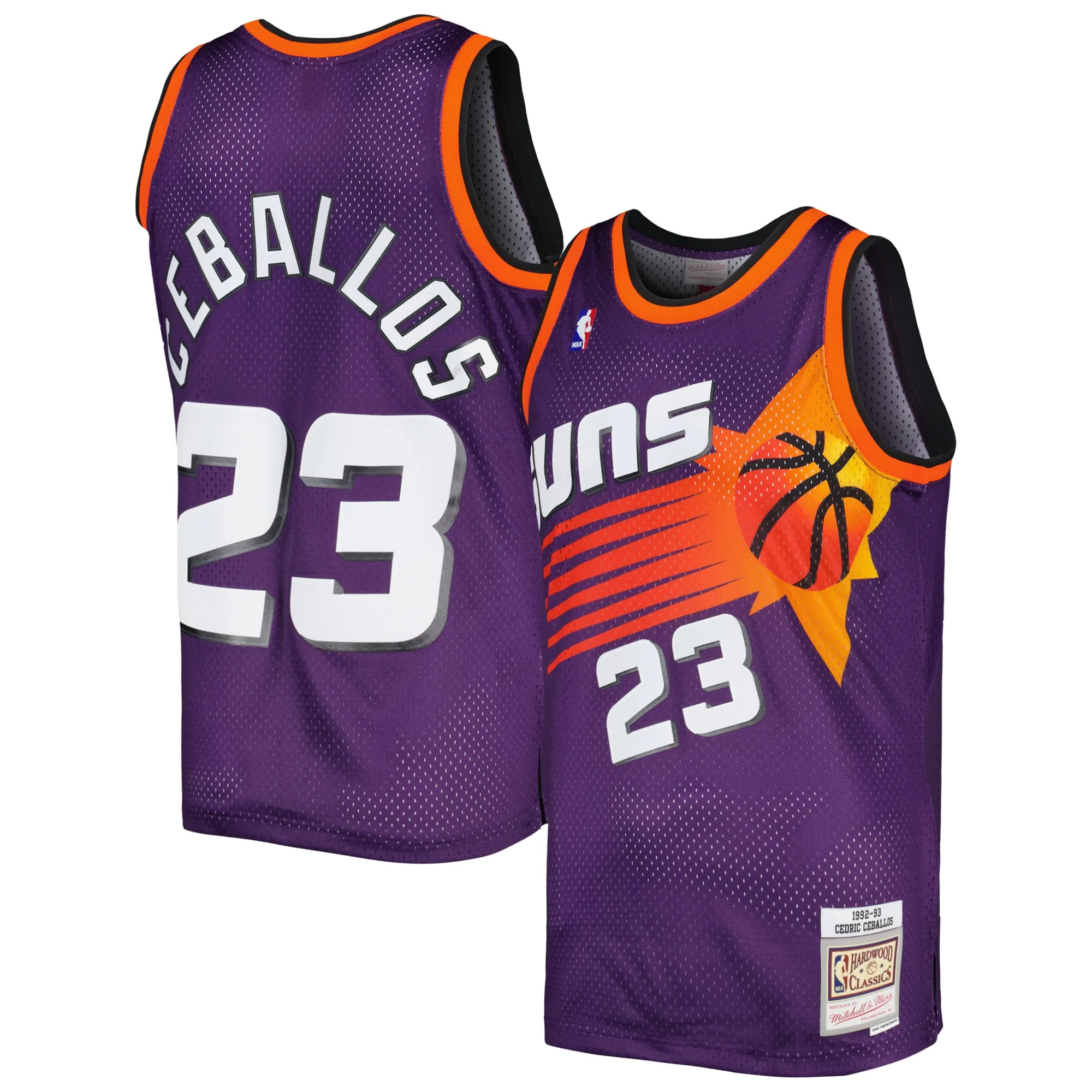 Cedric Ceballos Phoenix Suns Mitchell & Ness 1992-93 Hardwood Classics Swingman Jersey - Purple