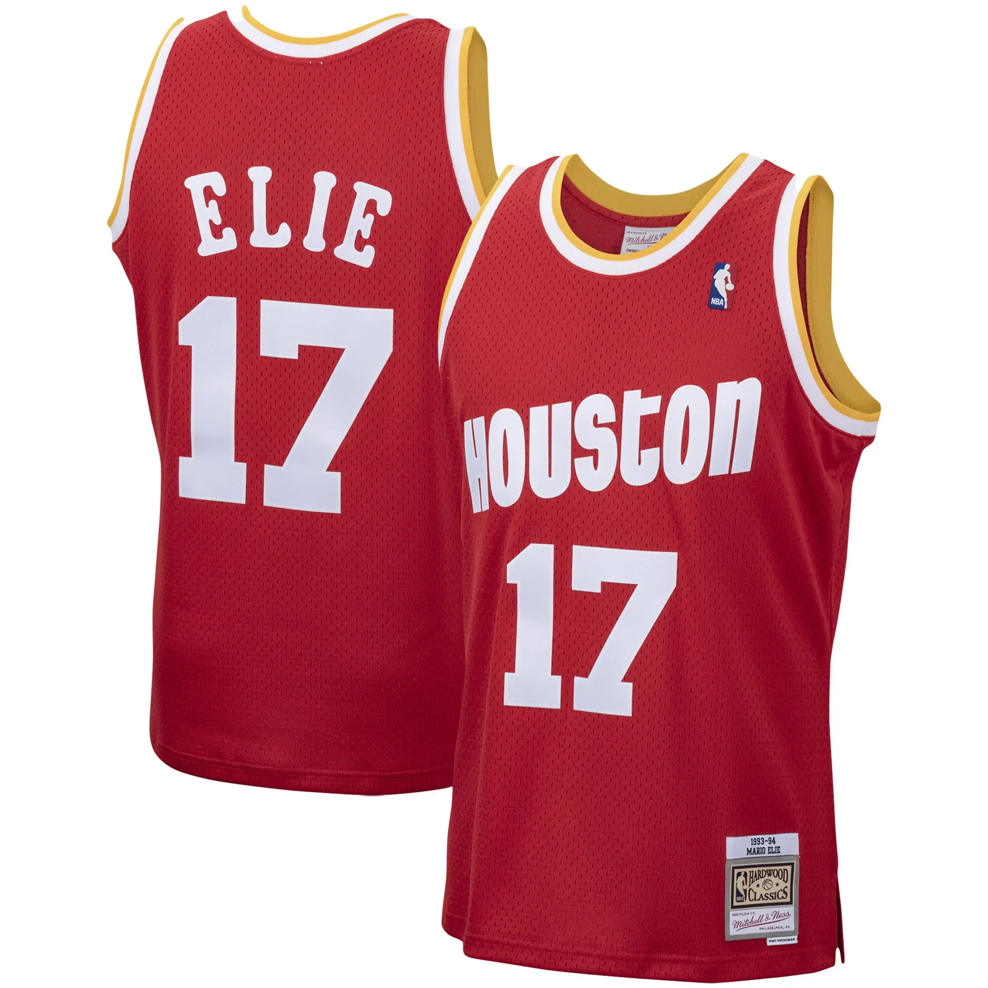Mario Elie Houston Rockets Mitchell & Ness 1993-94 Hardwood Classics Swingman Jersey - Red