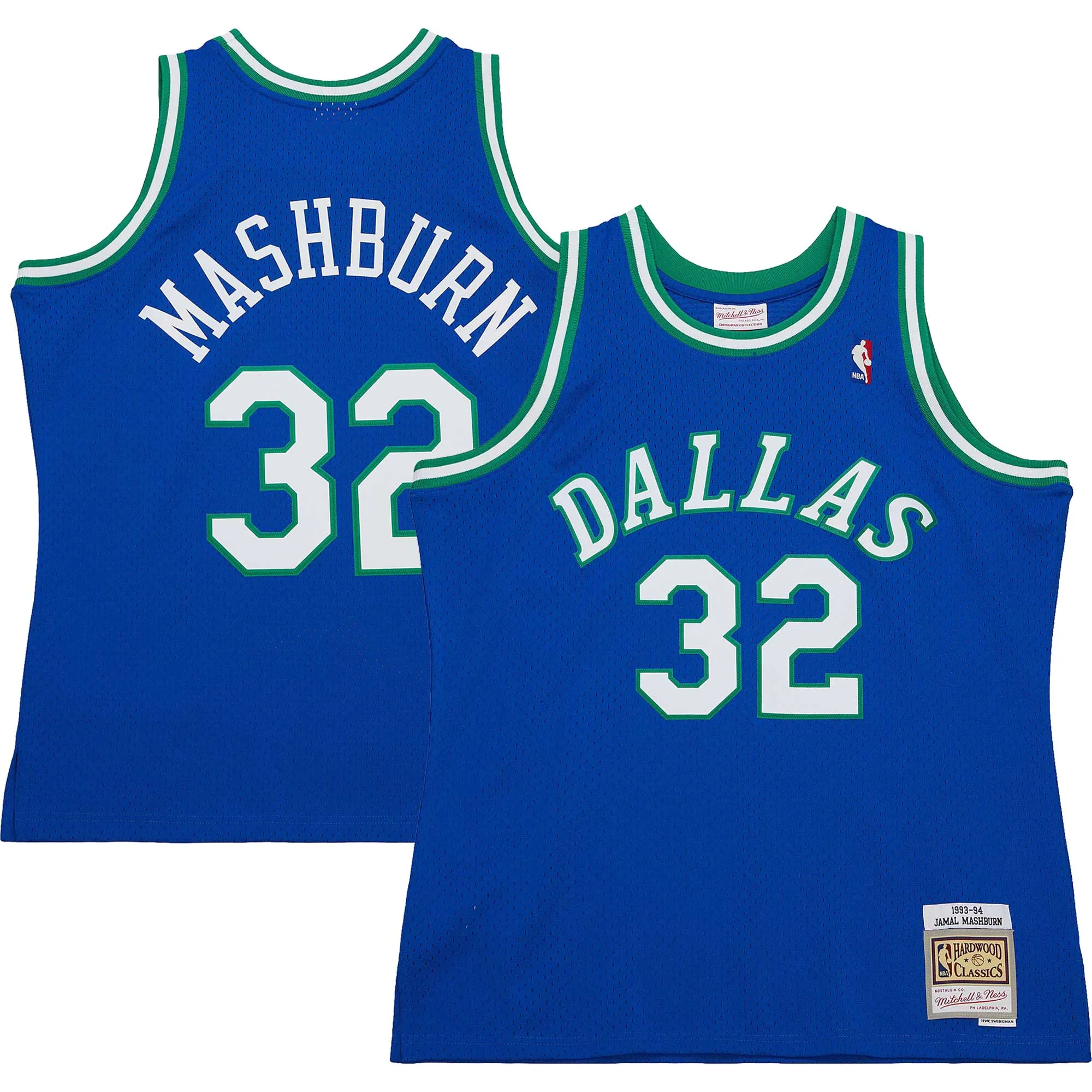 Jamal Mashburn Dallas Mavericks Mitchell & Ness 1993-94 Hardwood Classics Swingman Jersey - Blue