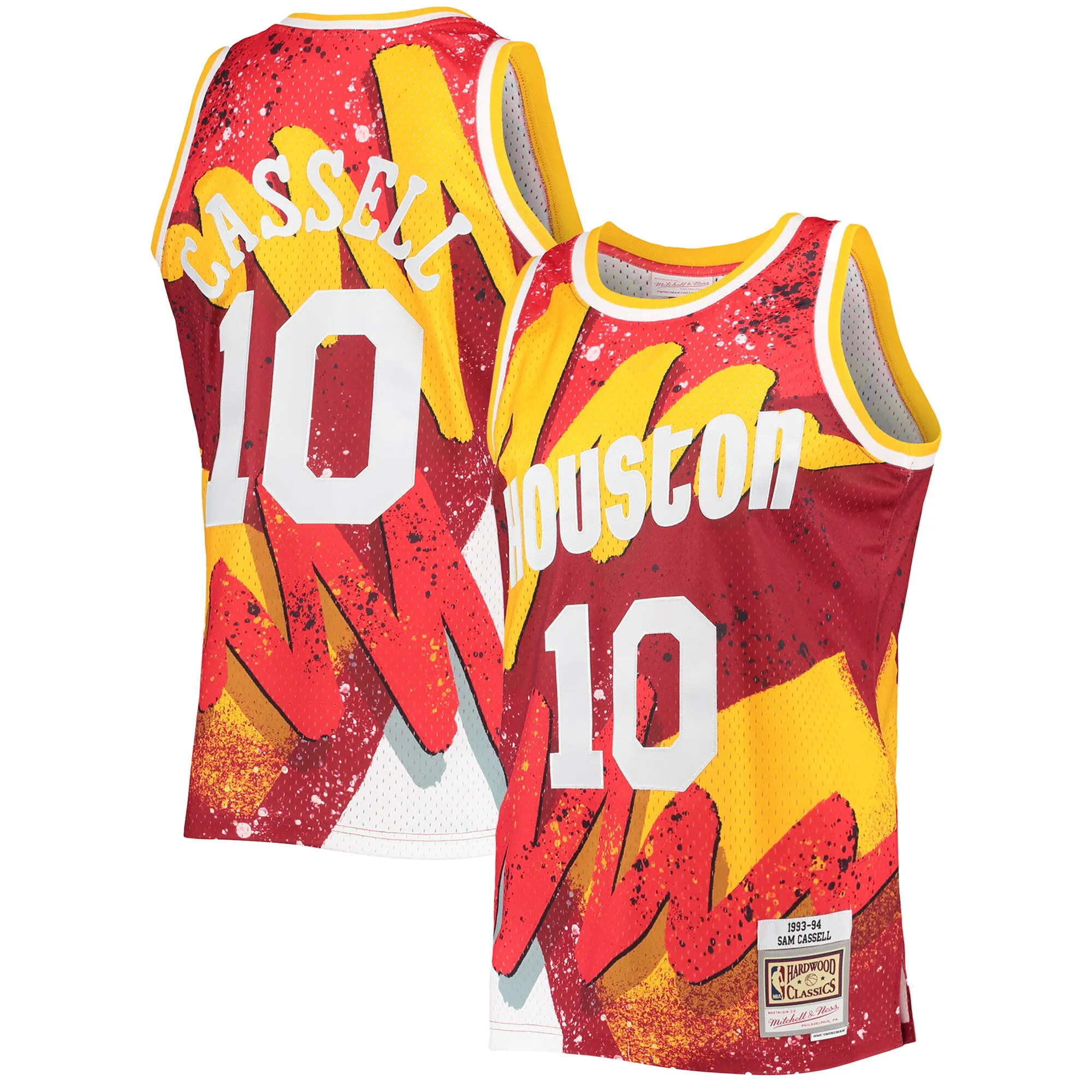 Sam Cassell Houston Rockets Mitchell & Ness Hardwood Classics 1993-94 Hyper Hoops Swingman Jersey - Red