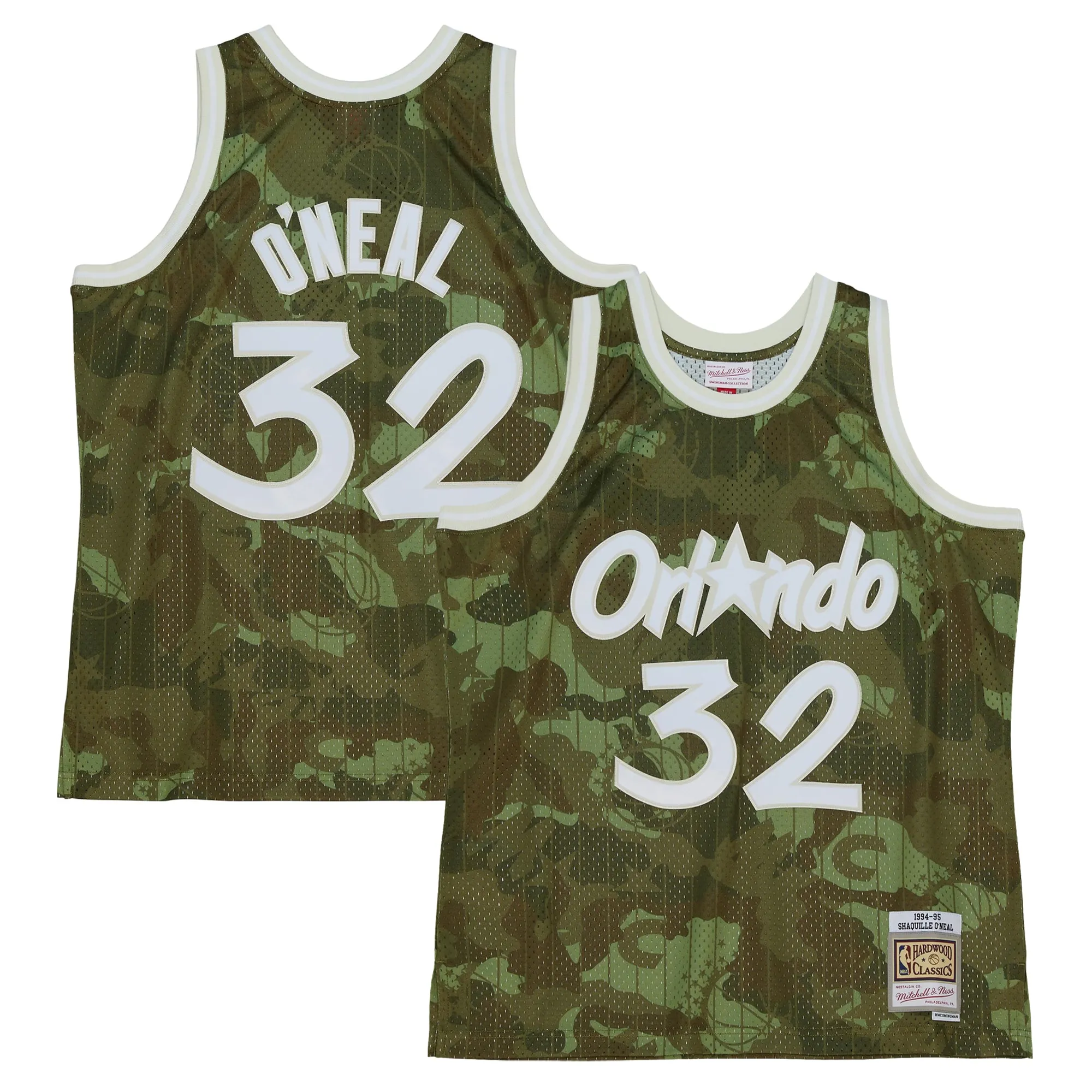 Shaquille O'Neal Orlando Magic Mitchell & Ness Hardwood Classics 1994-95 Ghost Green Swingman Jersey - Camo