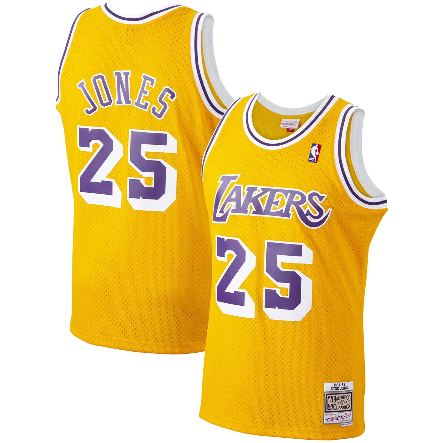 Ed Jones Los Angeles Lakers Mitchell & Ness 1994-95 Hardwood Classics Swingman Jersey - Gold