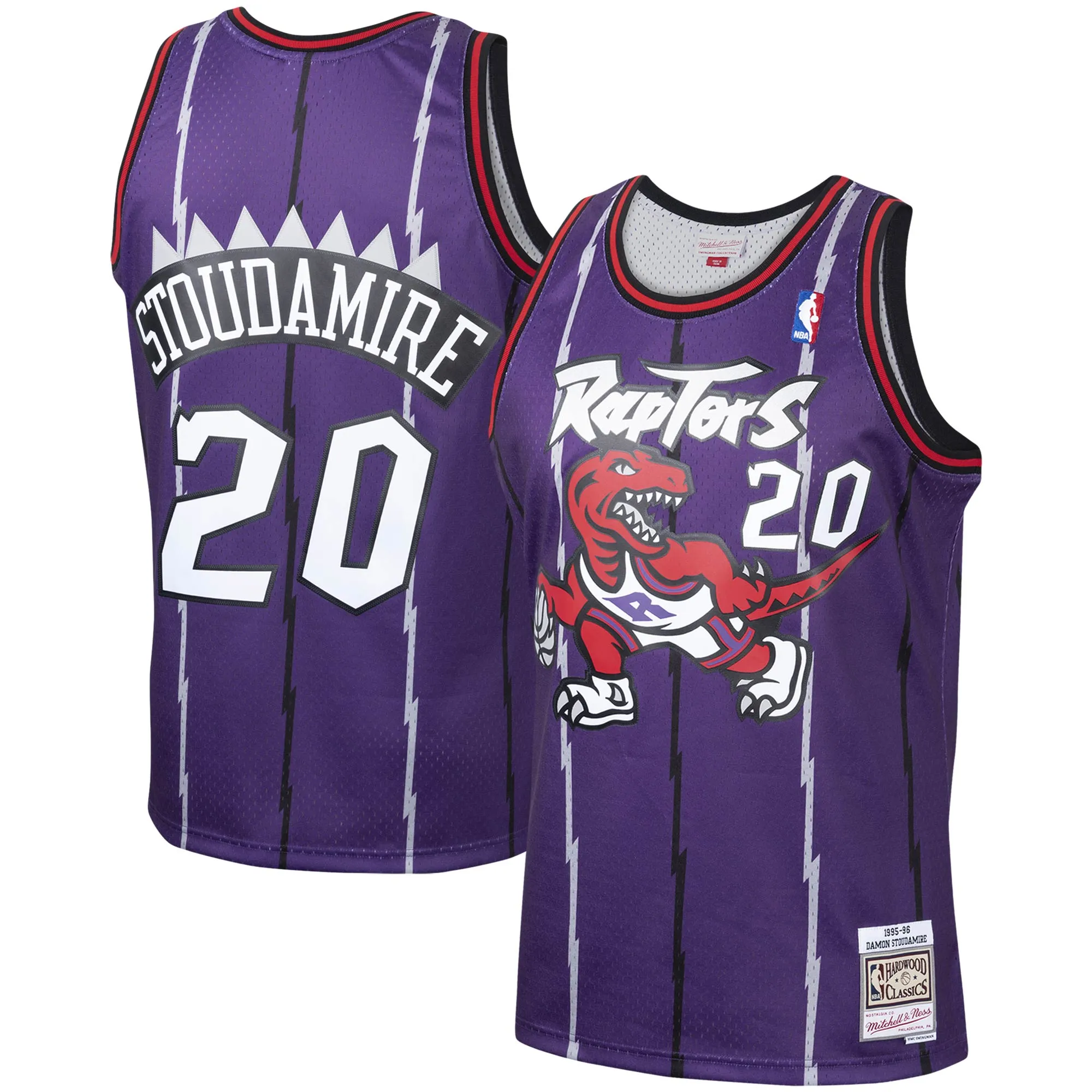 Damon Stoudamire Toronto Raptors Mitchell & Ness 1995-96 Hardwood Classics Swingman Jersey - Purple