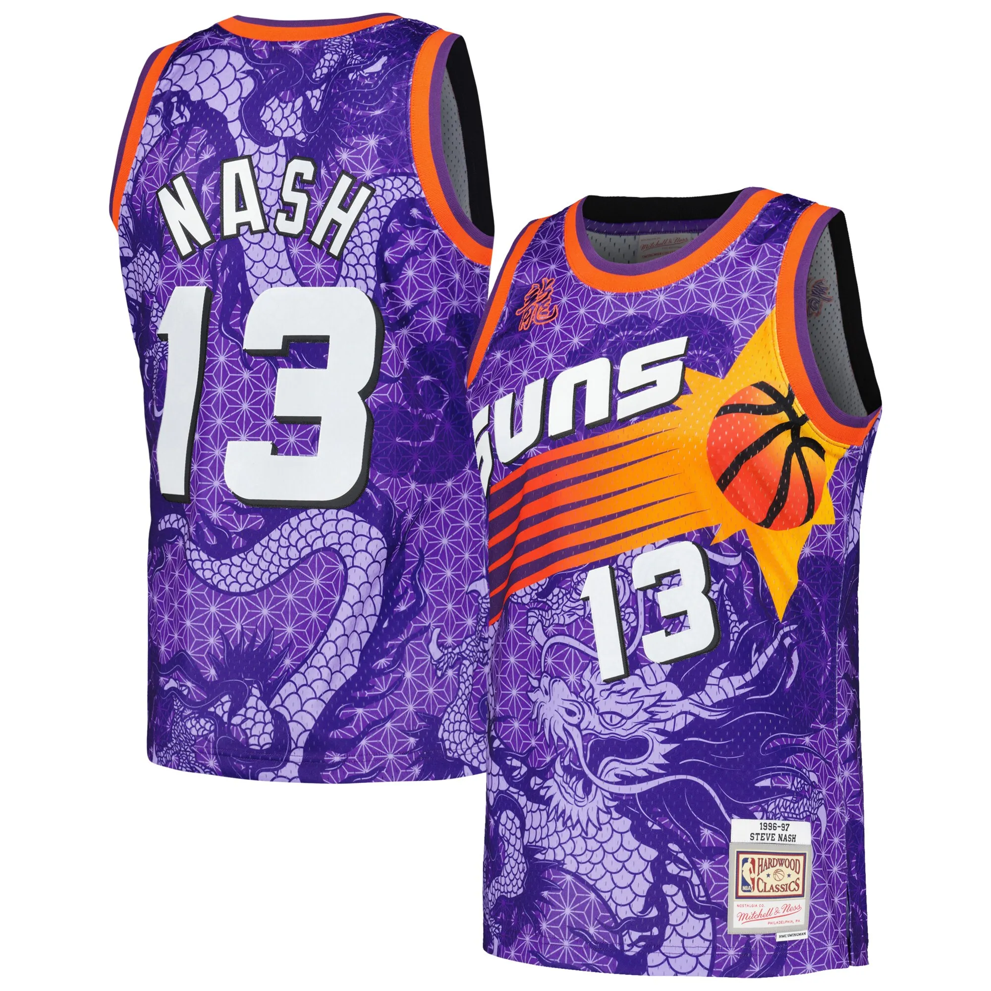 Steve Nash Phoenix Suns Mitchell & Ness 1996-97 Hardwood Classics Asian Heritage 6.0 Swingman Throwback Player Jersey - Purple