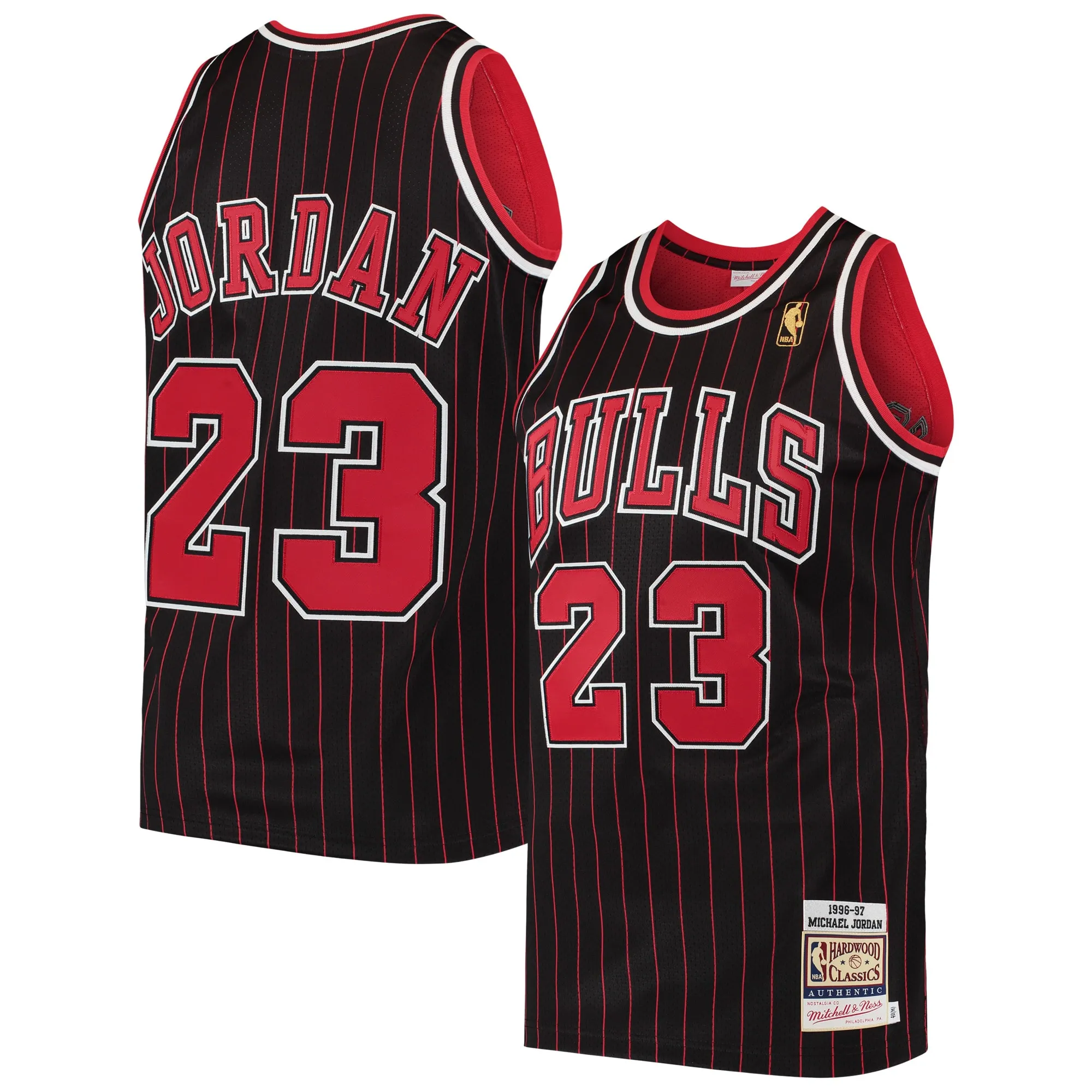 Michael Jordan Chicago Bulls Mitchell & Ness 1996-97 Hardwood Classics Authentic Jersey - Black