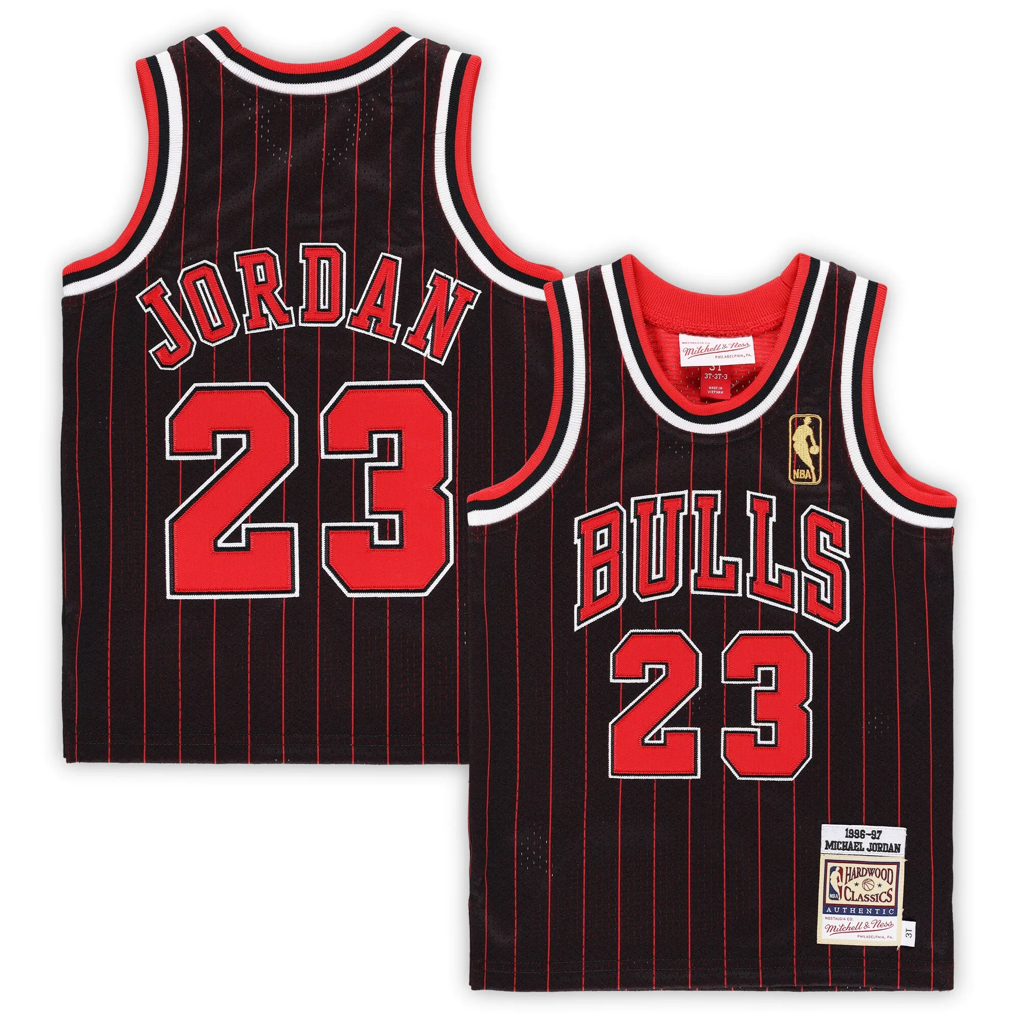Michael Jordan Chicago Bulls Mitchell & Ness Toddler 1996-97 Hardwood Classics Authentic Jersey - Black