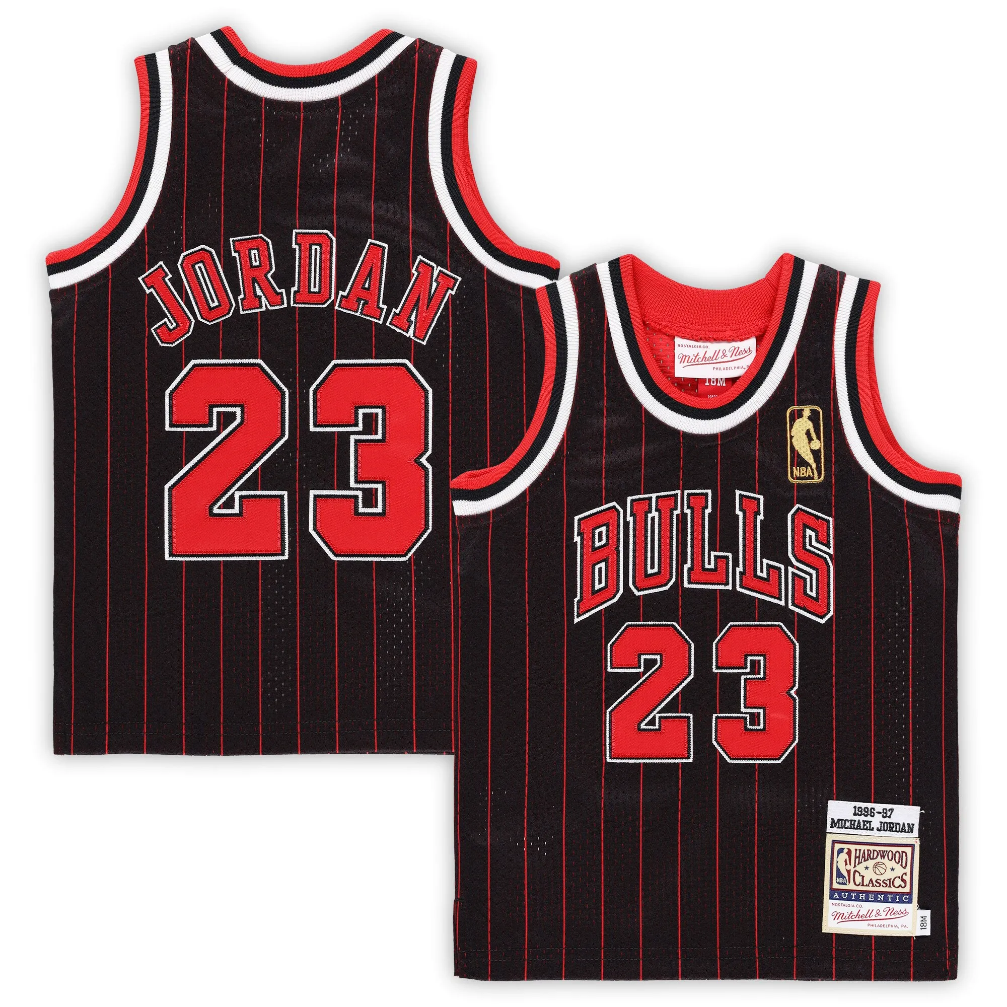 Michael Jordan Chicago Bulls Mitchell & Ness Infant 1996-97 Hardwood Classics Authentic Jersey - Black