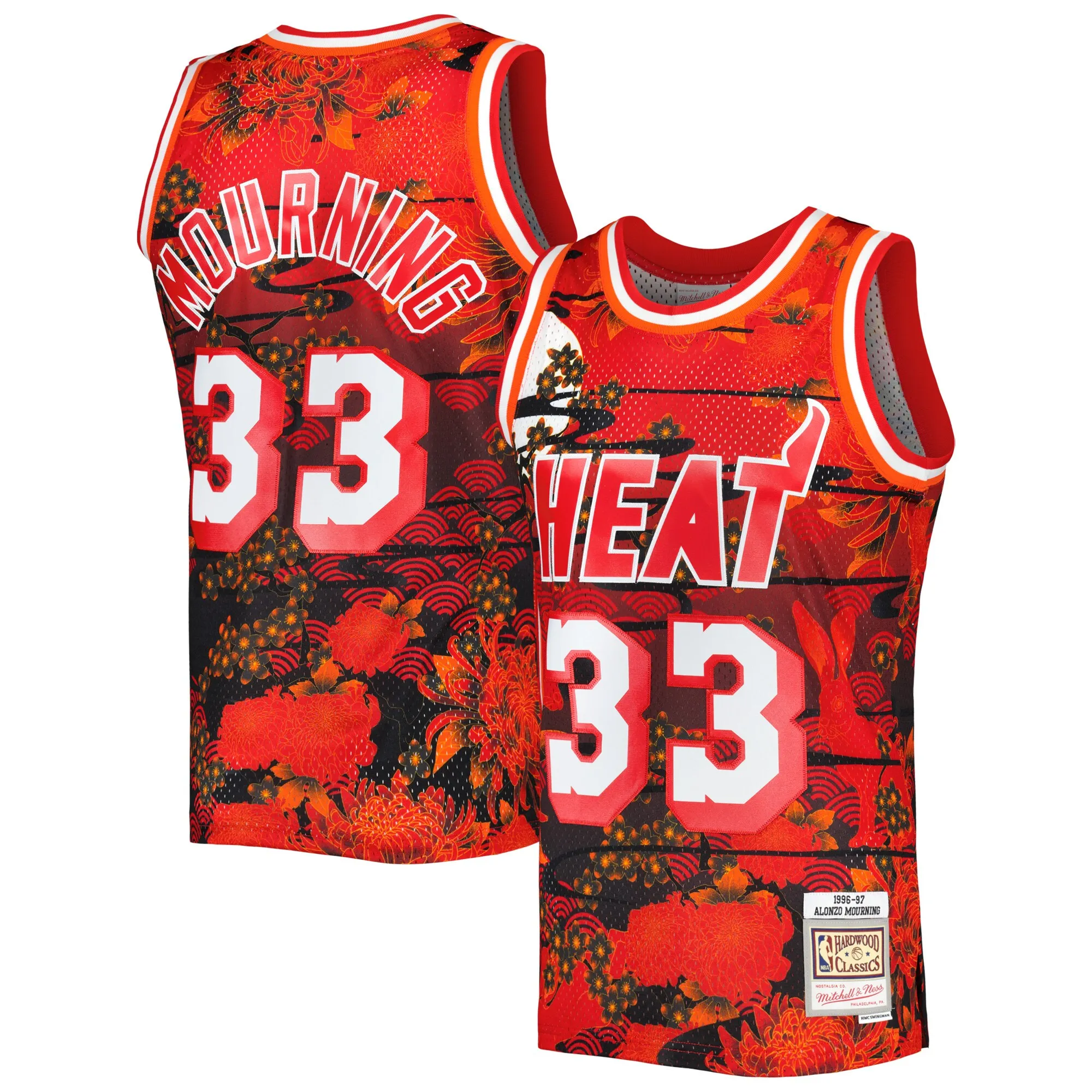 Alonzo Mourning Miami Heat Mitchell & Ness 1996-97 Hardwood Classics Lunar New Year Swingman Jersey - Red