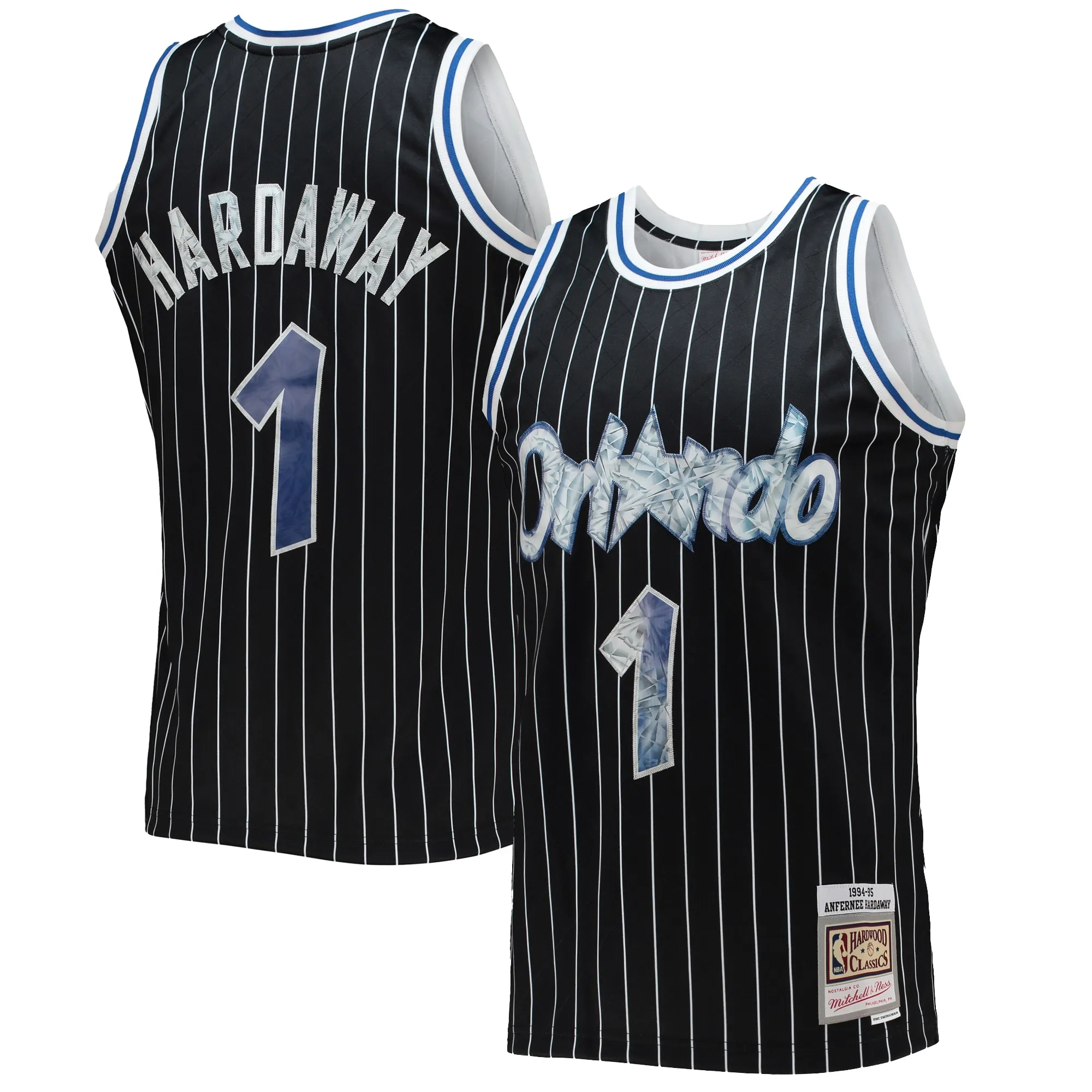 Penny Hardaway Orlando Magic Mitchell & Ness 1996-97 Hardwood Classics NBA 75th Anniversary Diamond Swingman Jersey - Black