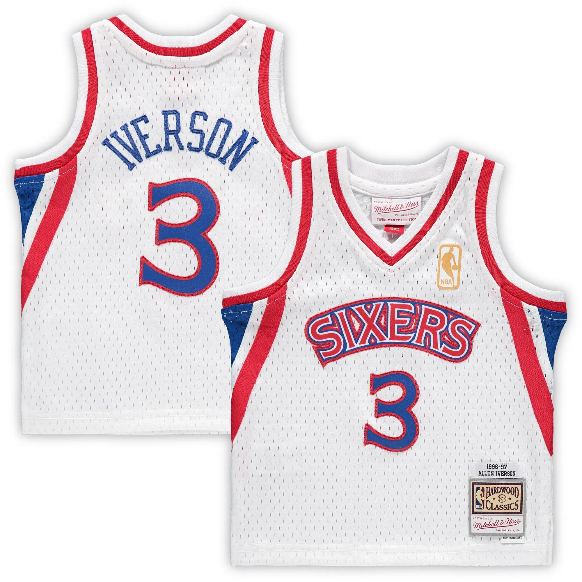 Allen Iverson Philadelphia 76ers Mitchell & Ness Infant 1996-97 Hardwood Classics Retired Player Jersey - White