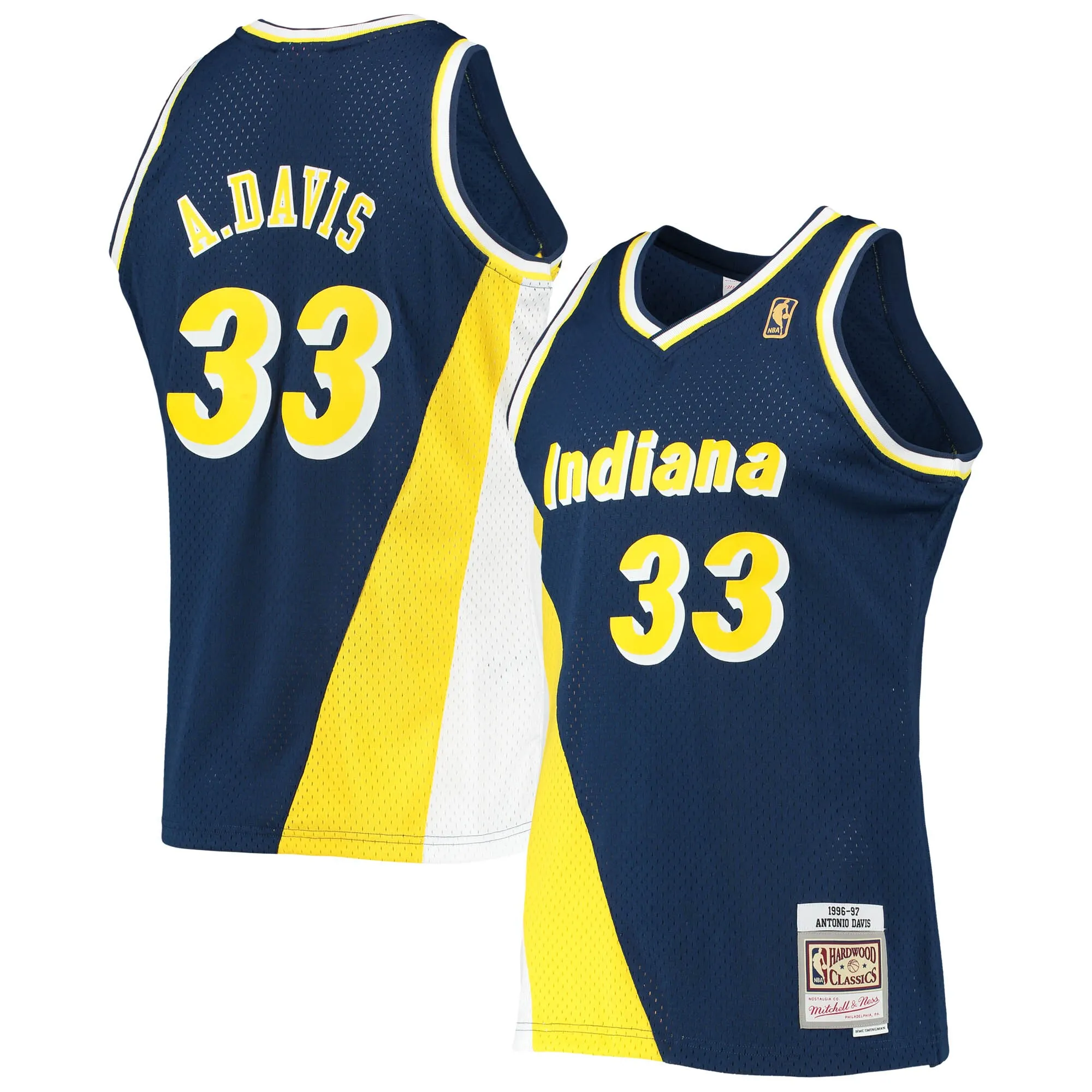 Antonio Davis Indiana Pacers Mitchell & Ness 1996-97 Hardwood Classics Swingman Jersey - Navy