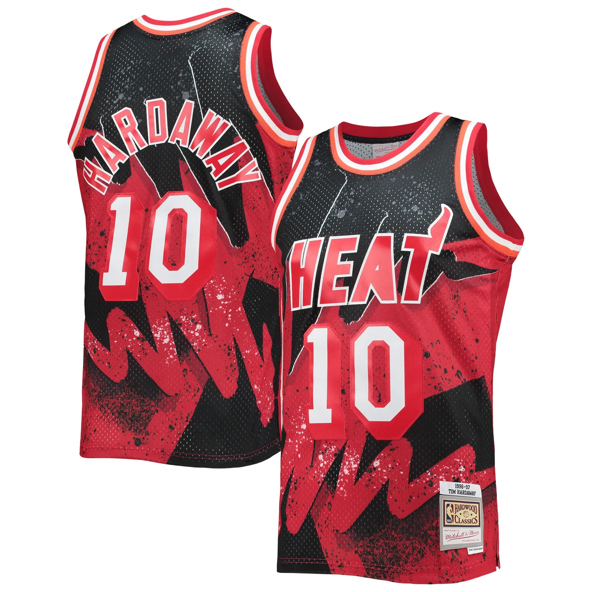 Tim Hardaway Miami Heat Mitchell & Ness Hardwood Classics 1996-97 Hyper Hoops Swingman Jersey - Scarlet