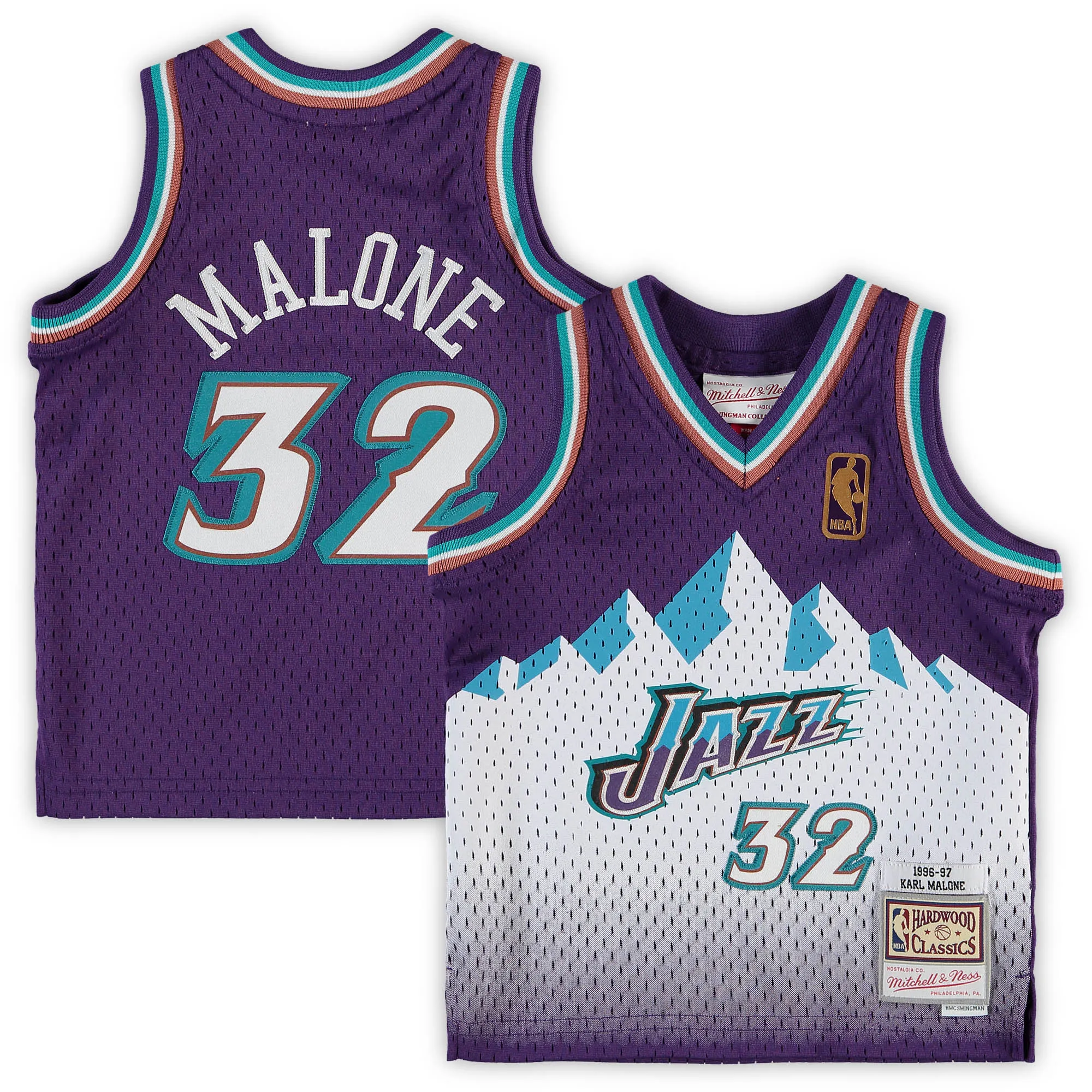 Karl Malone Utah Jazz Mitchell & Ness Infant 1996-97 Retired Player Jersey - Purple