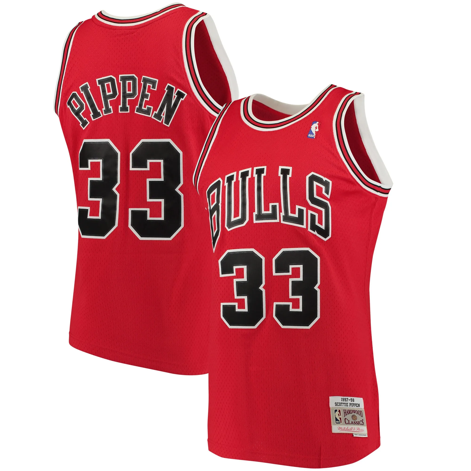 Scottie Pippen Chicago Bulls Mitchell & Ness 1997-98 Big & Tall Hardwood Classics Swingman Jersey - Red