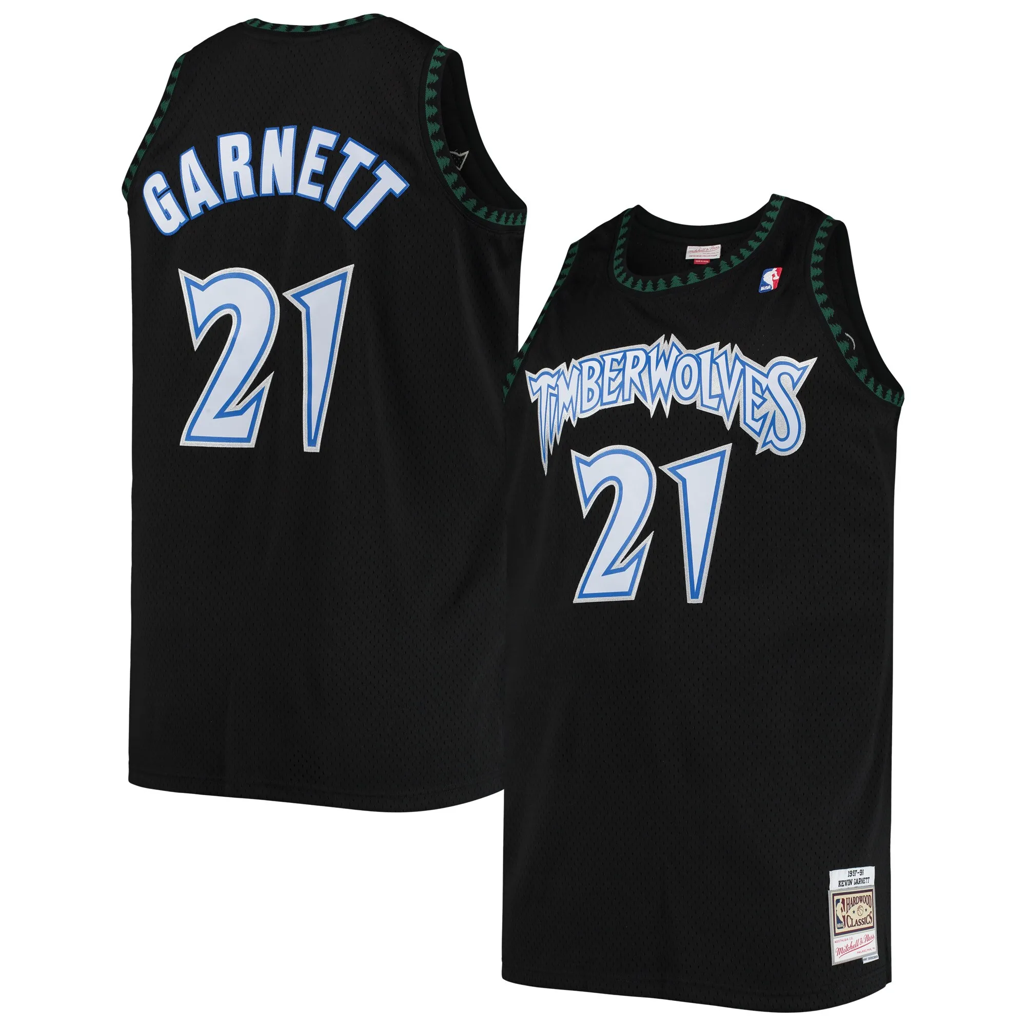 Kevin Garnett Minnesota Timberwolves Mitchell & Ness 1997-98 Big & Tall Hardwood Classics Swingman Jersey - Black