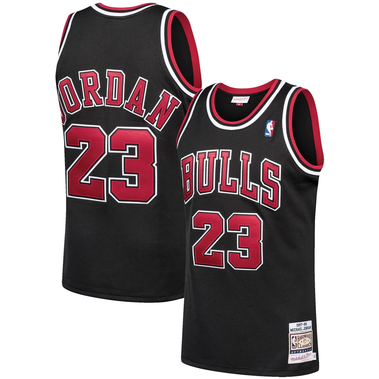 Michael Jordan Chicago Bulls Mitchell & Ness 1997-98 Hardwood Classics Authentic Jersey - Black