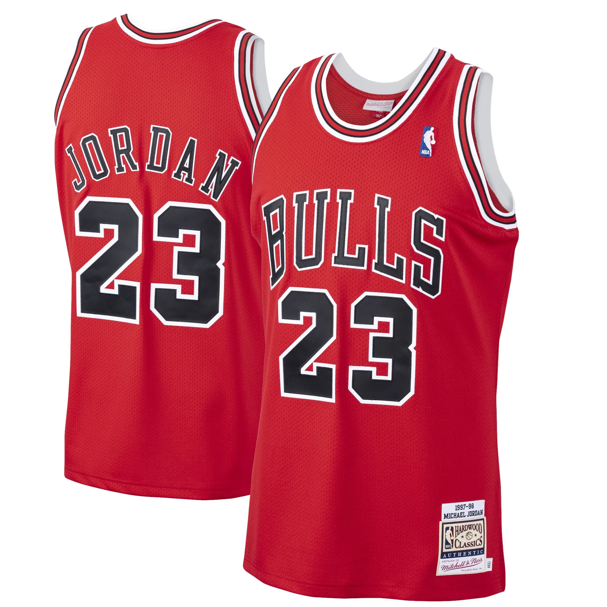 Michael Jordan Chicago Bulls Mitchell & Ness 1997-98 Hardwood Classics Authentic Jersey - Scarlet