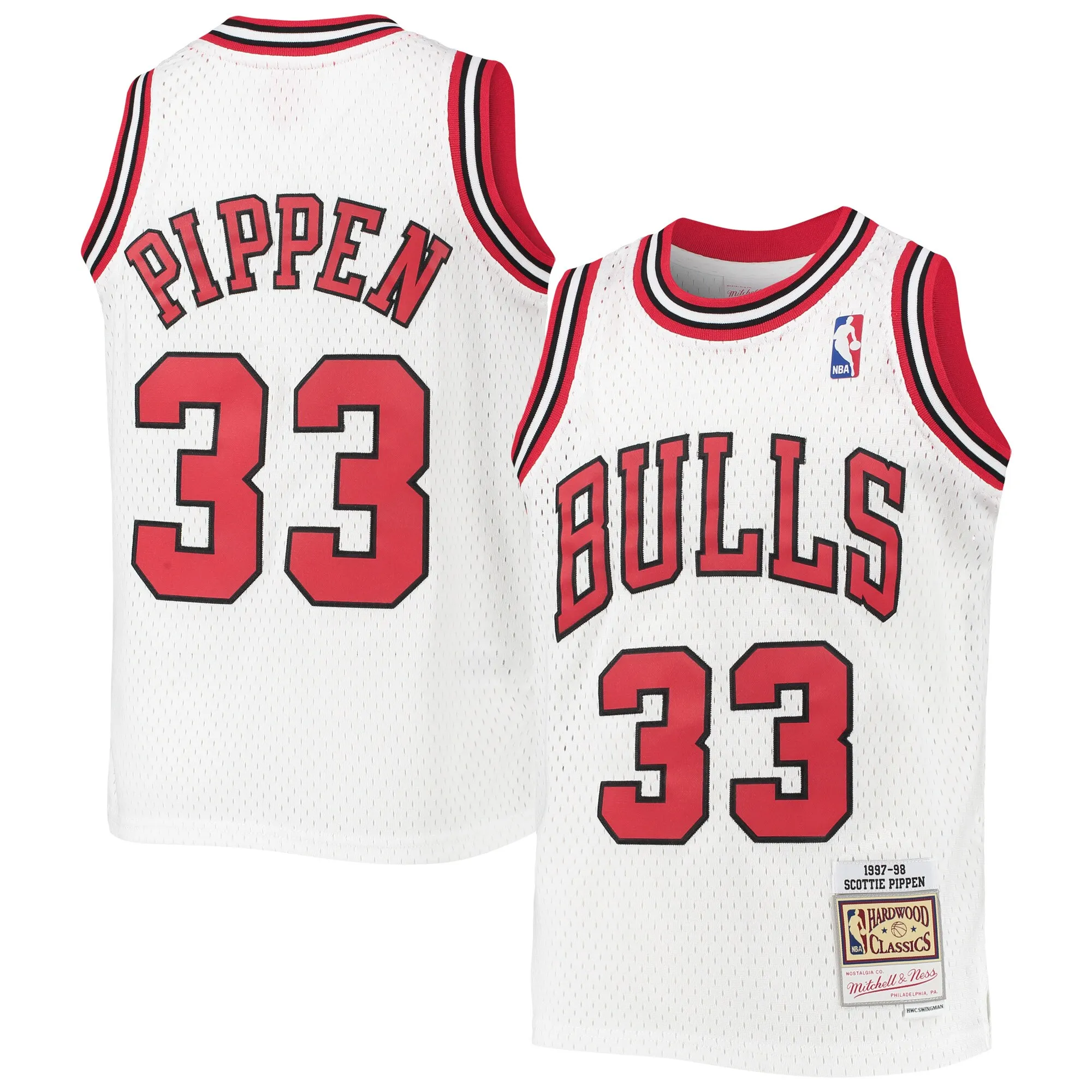 Scottie Pippen Chicago Bulls Mitchell & Ness Youth 1997-98 Hardwood Classics Swingman Jersey - White