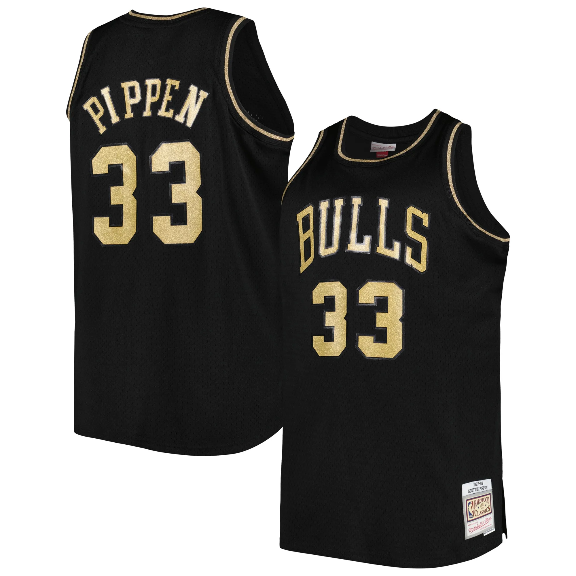 Scottie Pippen Chicago Bulls Mitchell & Ness Big & Tall Hardwood Classics 1997-98 Swingman Jersey - Black