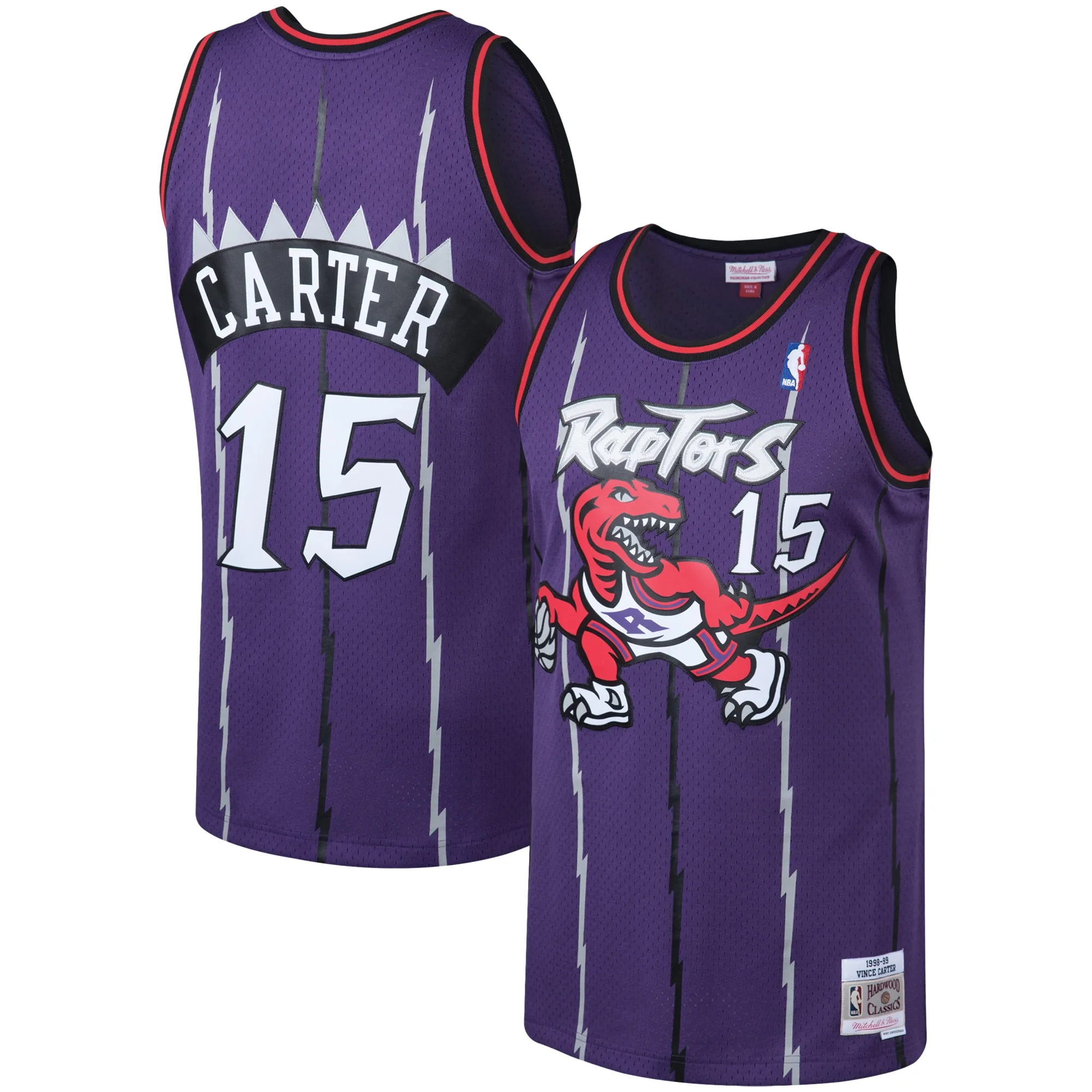 Vince Carter Toronto Raptors Mitchell & Ness 1998-99 Big & Tall Hardwood Classics Swingman Jersey - Purple