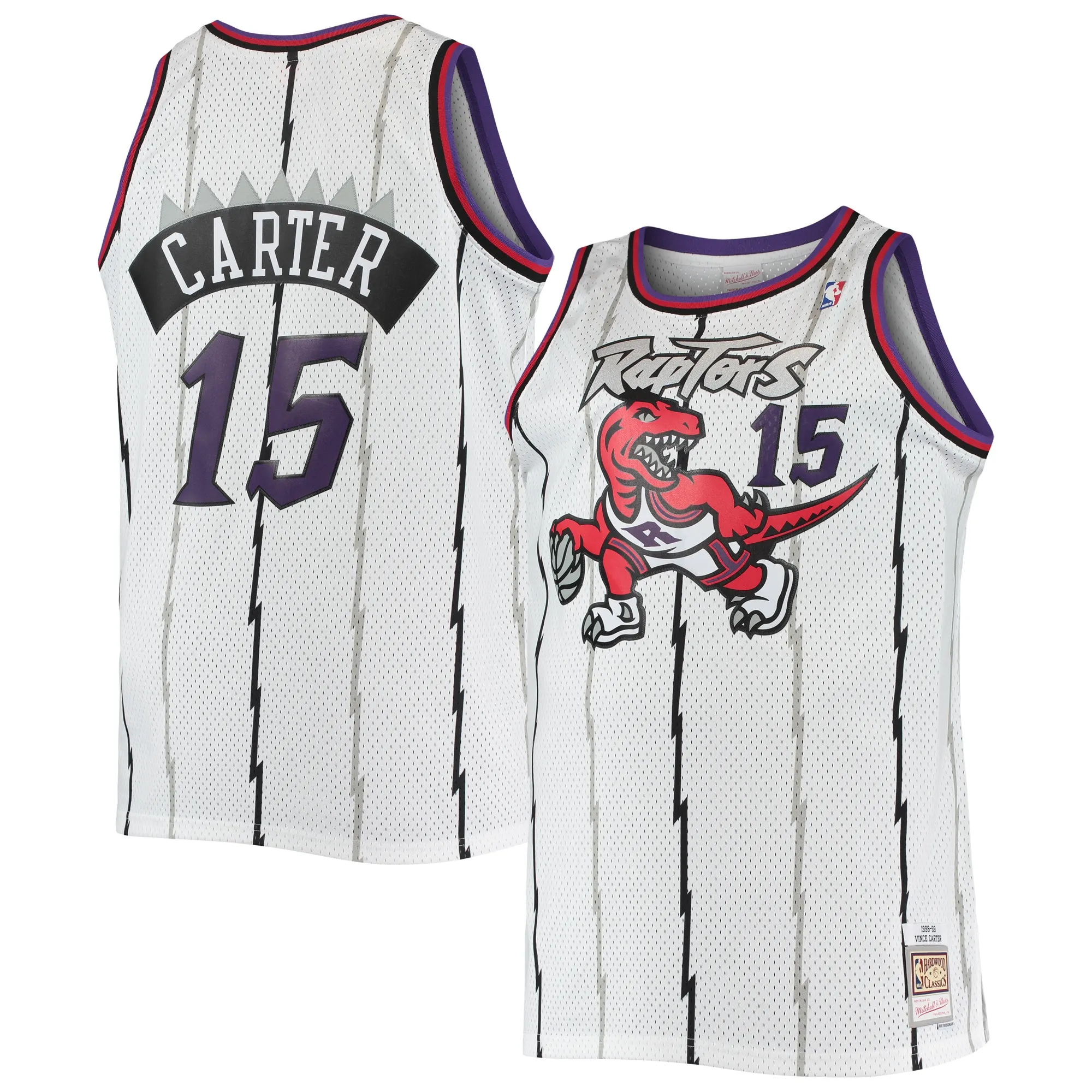 Vince Carter Toronto Raptors Mitchell & Ness 1998-99 Big & Tall Hardwood Classics Swingman Jersey - White