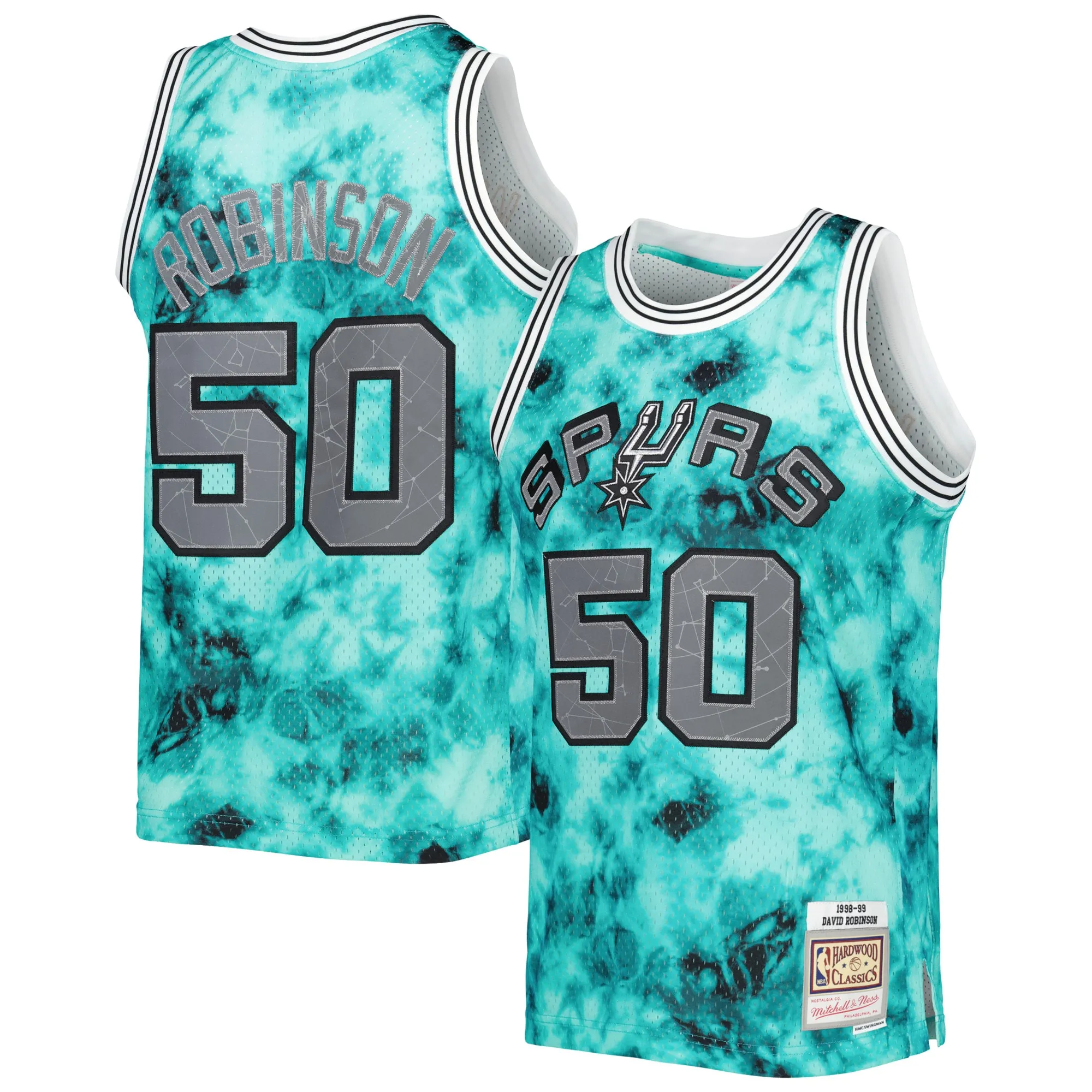 David Robinson San Antonio Spurs Mitchell & Ness 1998-99 Galaxy Swingman Jersey - Teal