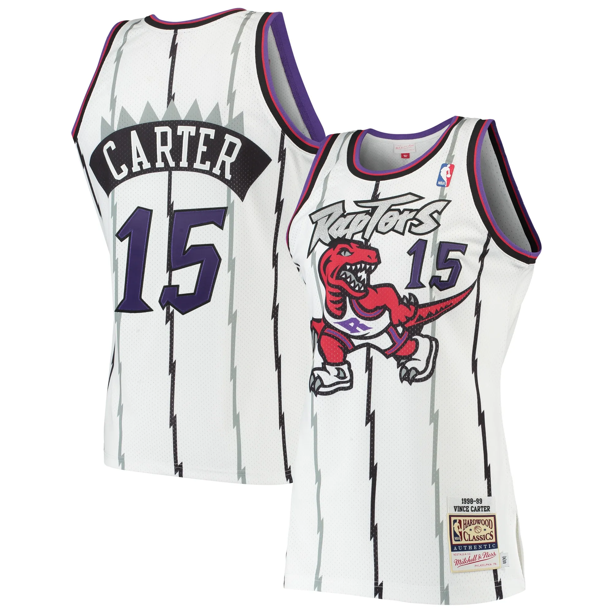 Vince Carter Toronto Raptors Mitchell & Ness 1998-99 Hardwood Classics Authentic Jersey - White